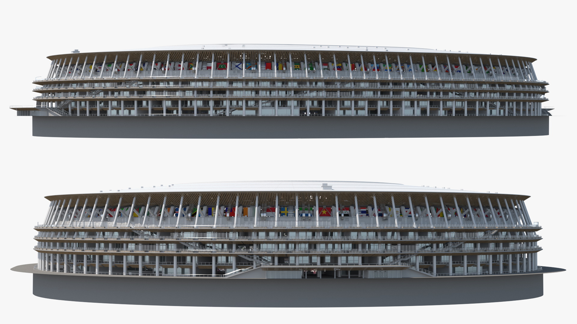 3D model Tokyo National Olympic Stadium Football Field