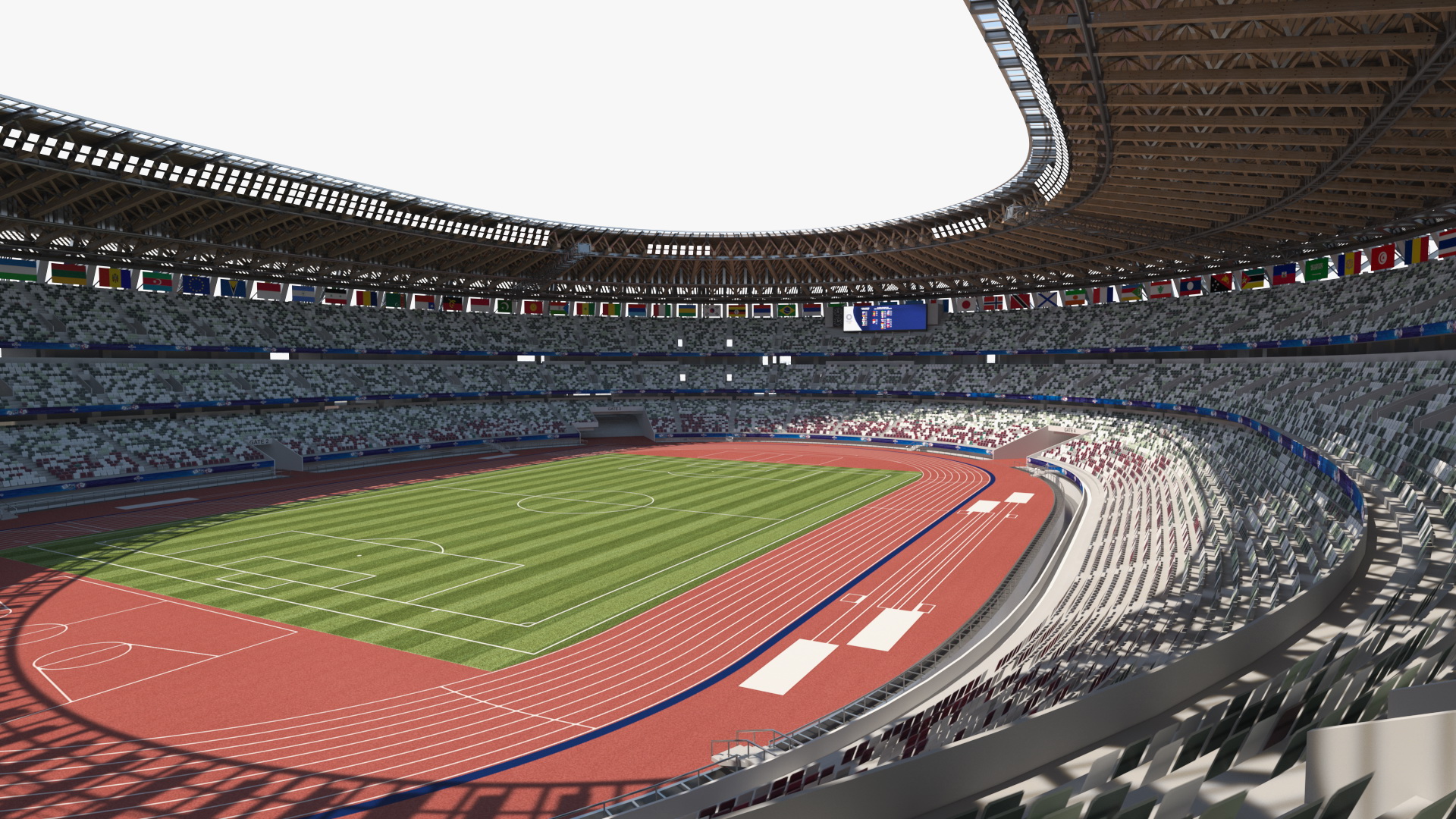 3D model Tokyo National Olympic Stadium Football Field