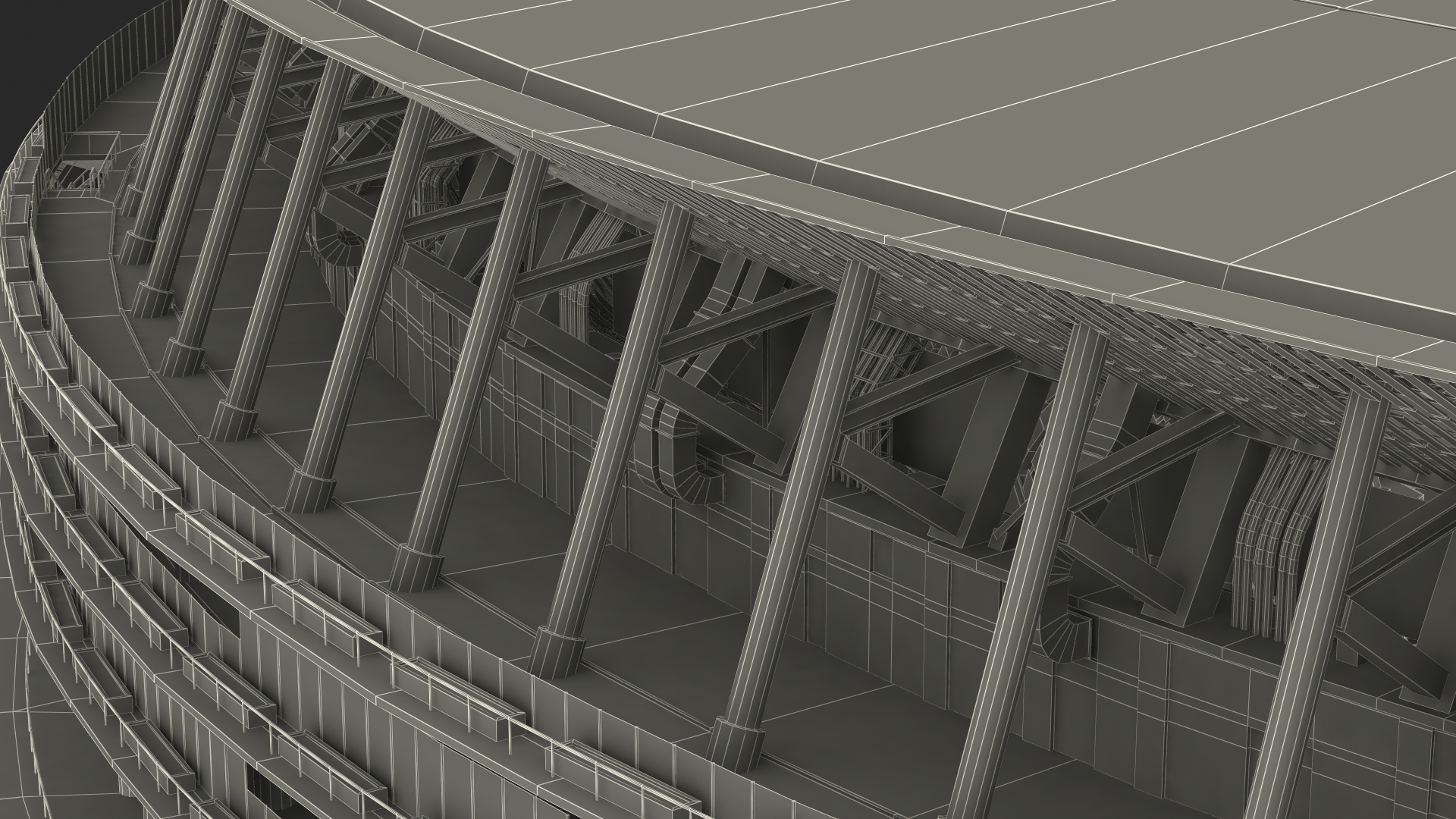 3D model Tokyo National Olympic Stadium Football Field