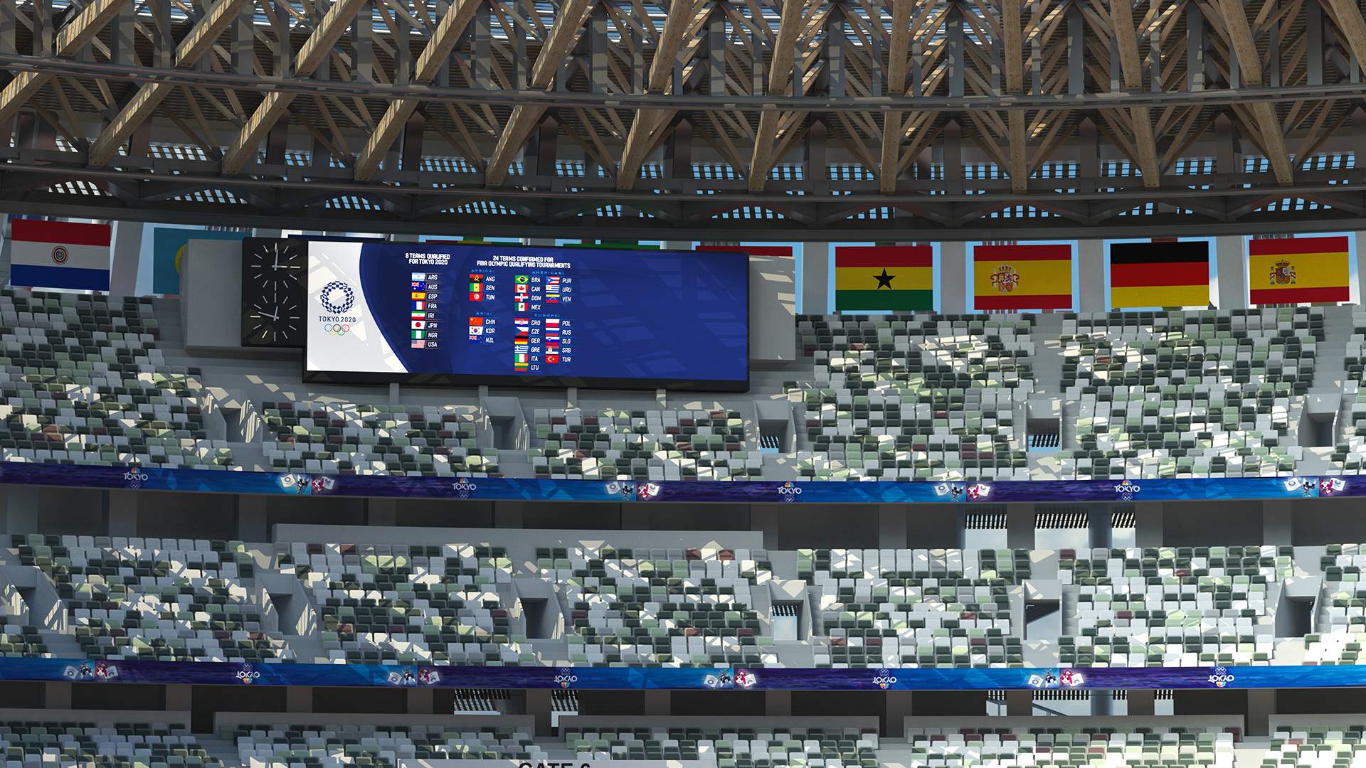 3D model Tokyo National Olympic Stadium Football Field