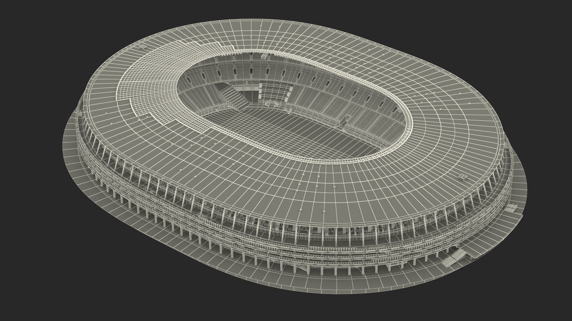 3D model Tokyo National Olympic Stadium Football Field