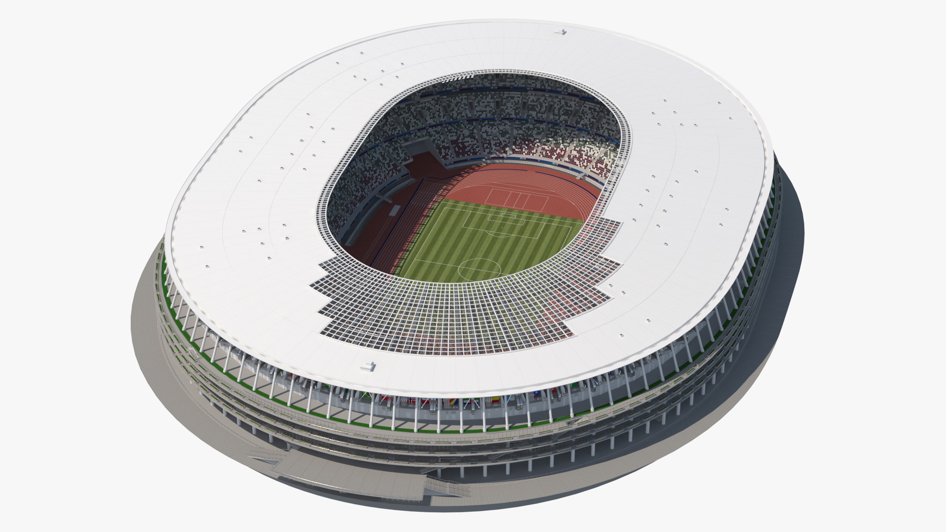 3D model Tokyo National Olympic Stadium Football Field