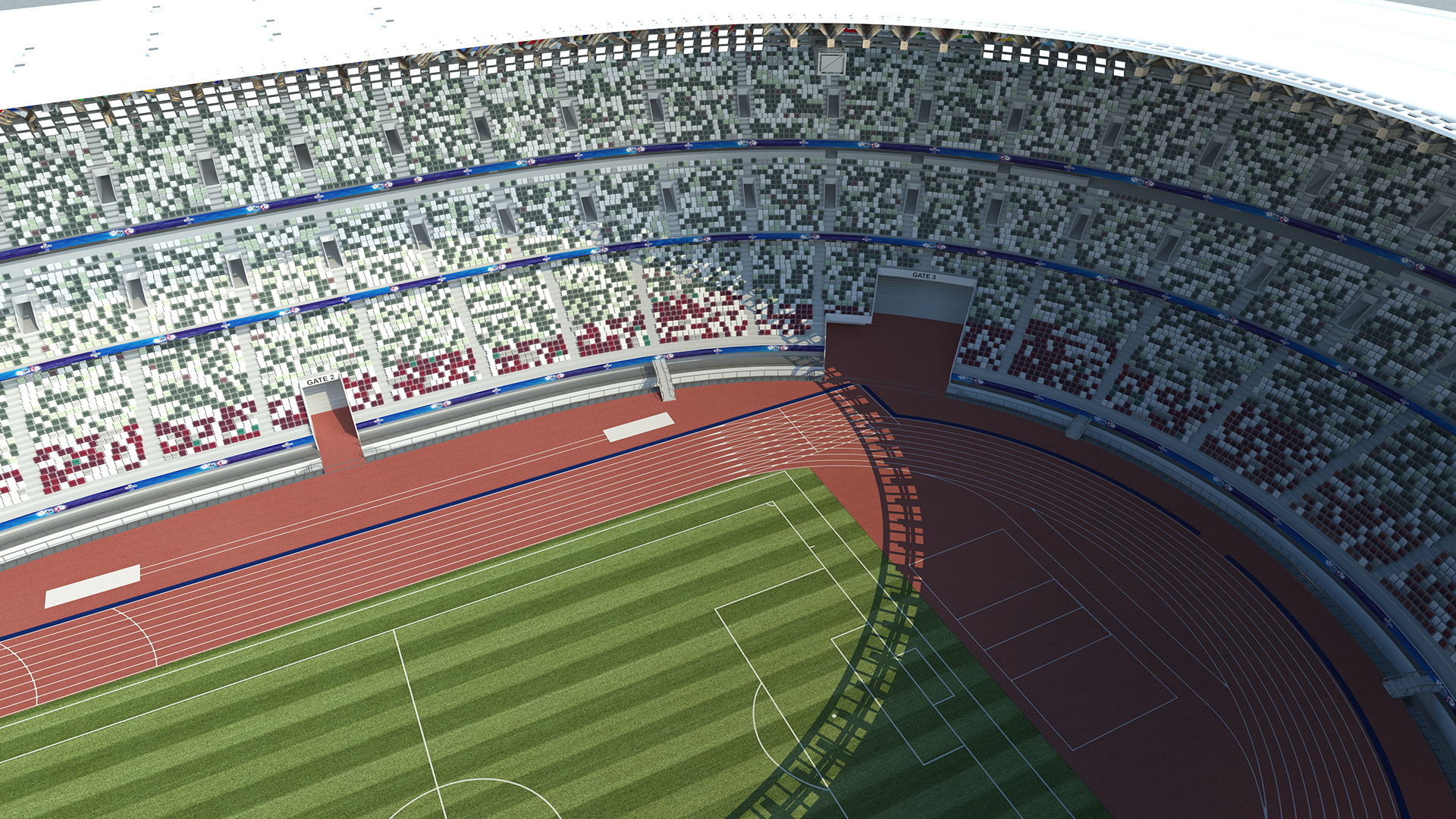 3D model Tokyo National Olympic Stadium Football Field