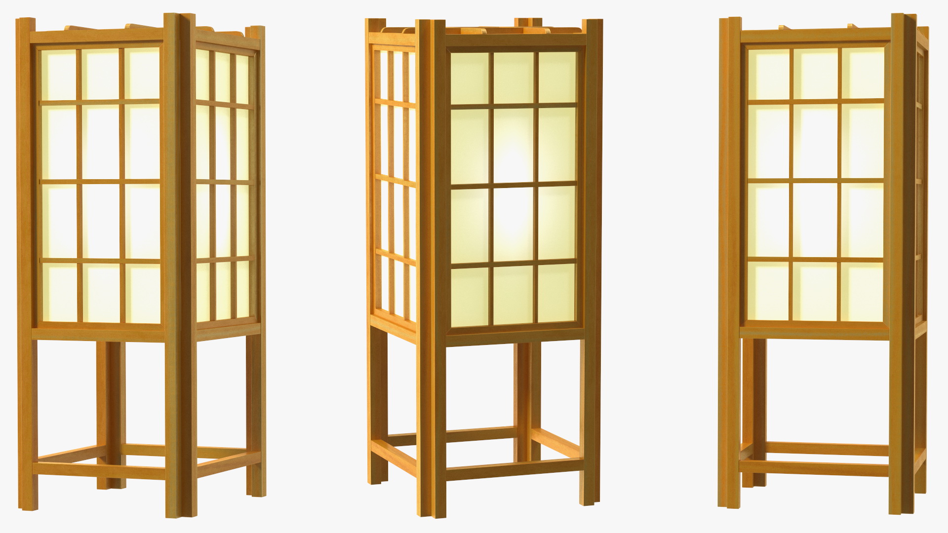 Shoji Floor Lamp Night Glow 3D