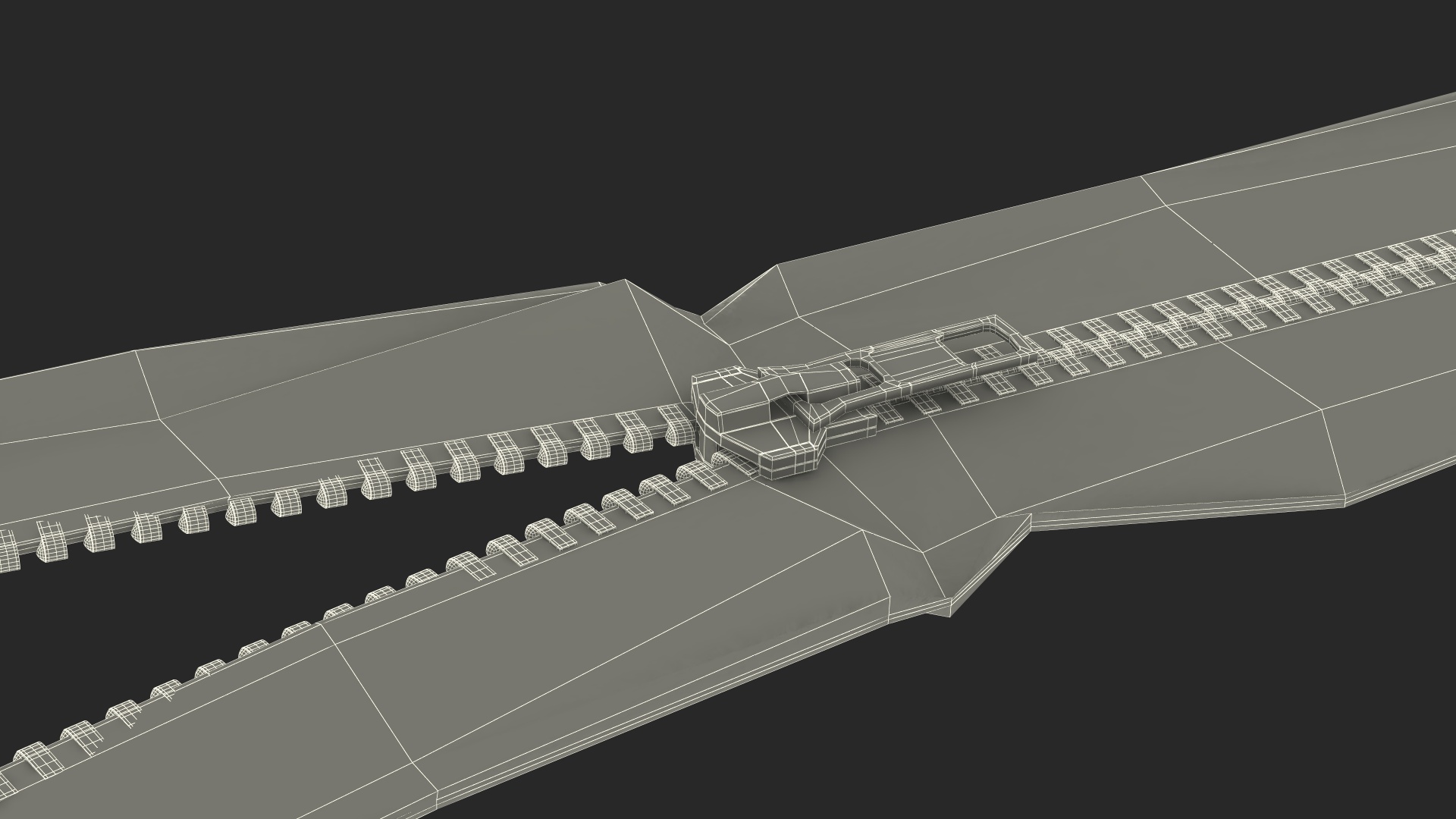 3D Open Zipper