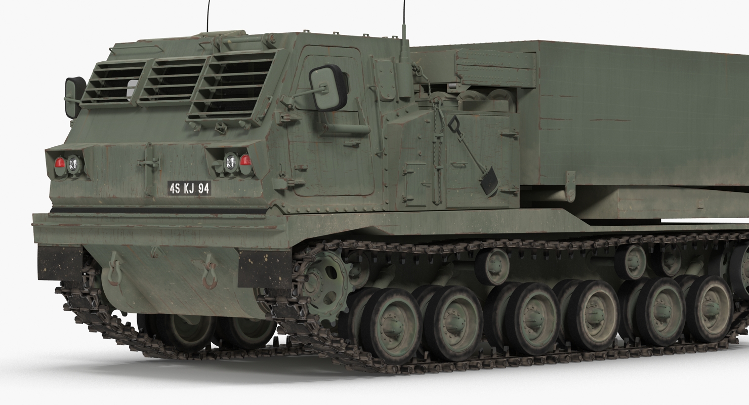3D M270 Multiple Launch Rocket System Rigged