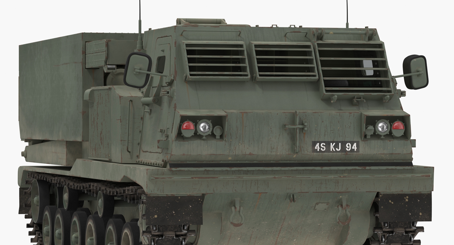 3D M270 Multiple Launch Rocket System Rigged