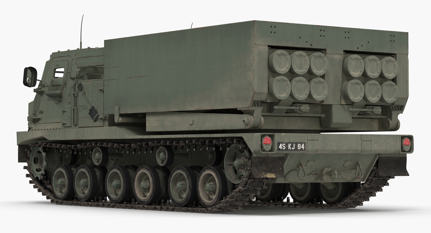 3D M270 Multiple Launch Rocket System Rigged