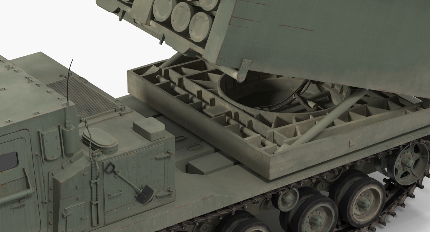 3D M270 Multiple Launch Rocket System Rigged