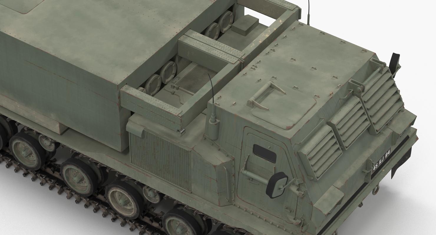 3D M270 Multiple Launch Rocket System Rigged