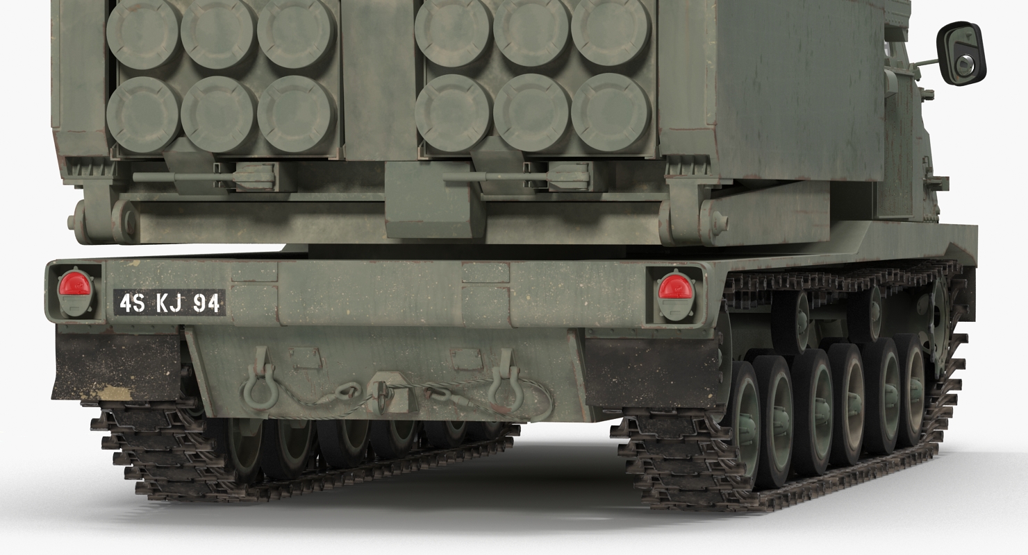 3D M270 Multiple Launch Rocket System Rigged