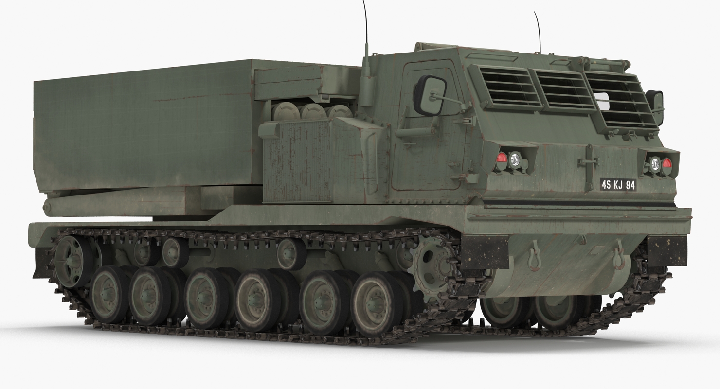 3D M270 Multiple Launch Rocket System Rigged