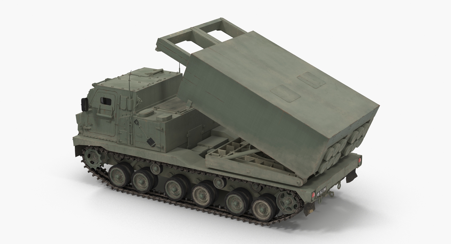 3D M270 Multiple Launch Rocket System Rigged