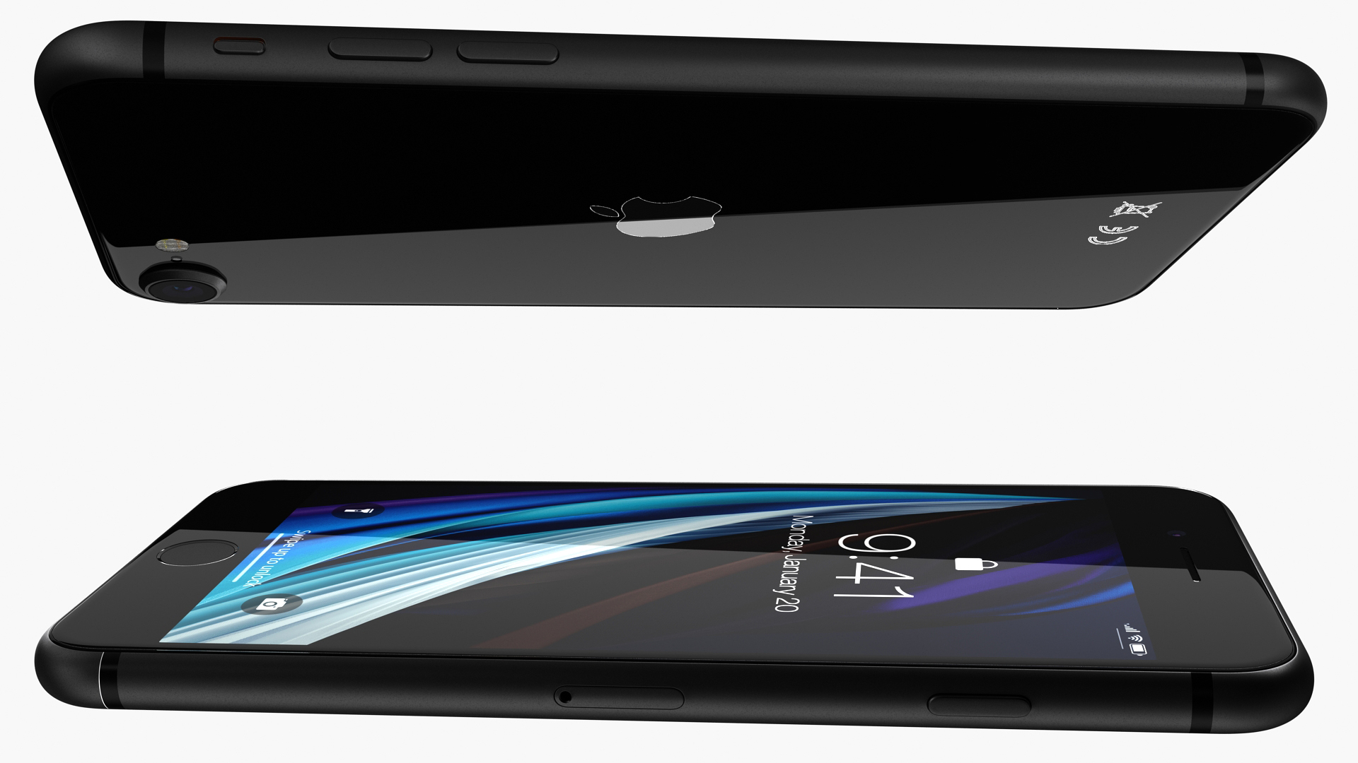 3D model iPhone SE 2022 Black