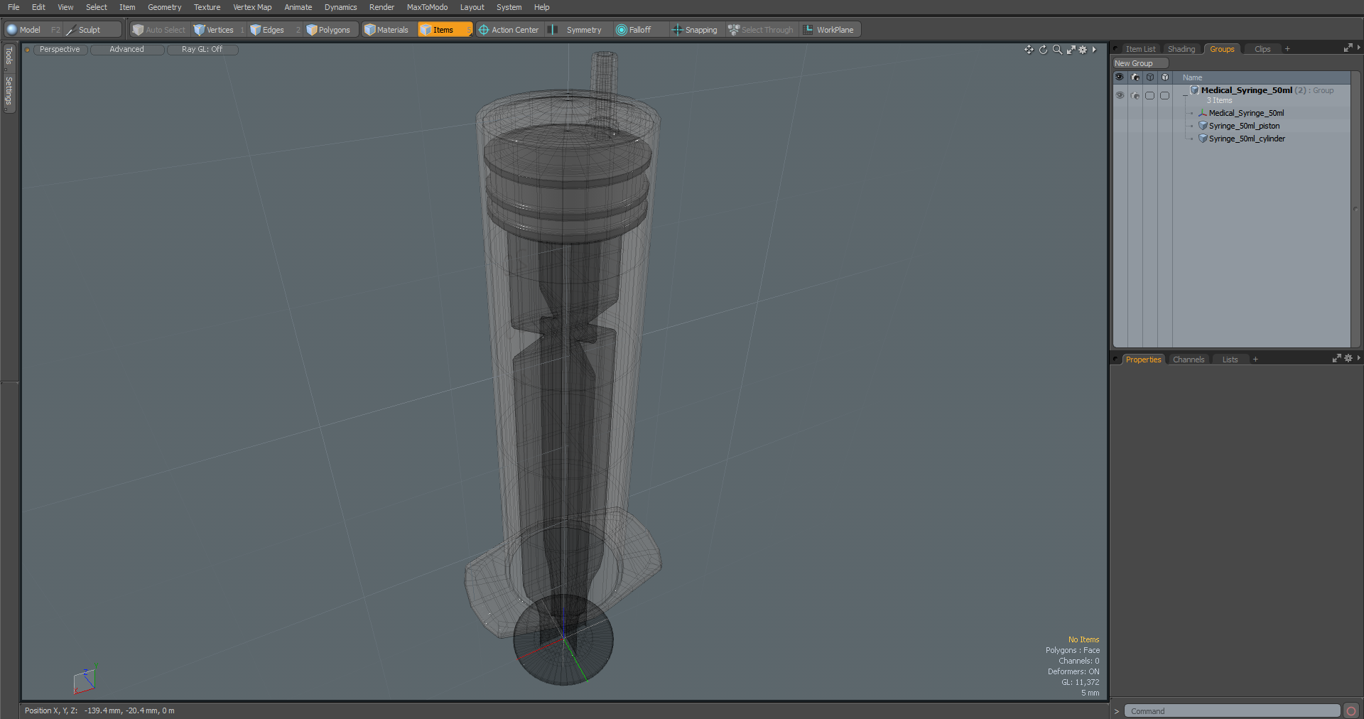 3D model Medical Syringe 50ml