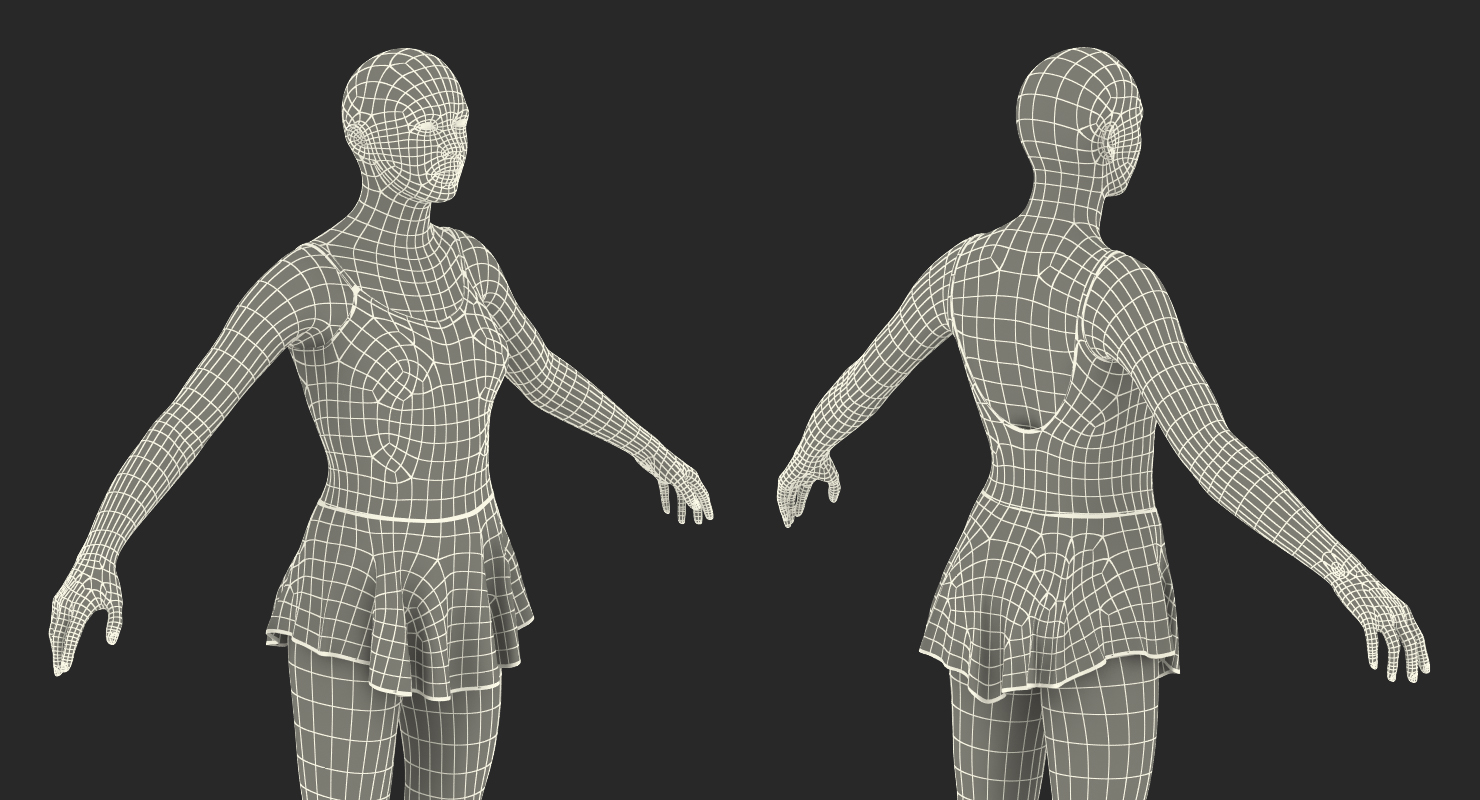 3D model Female Figure Skater