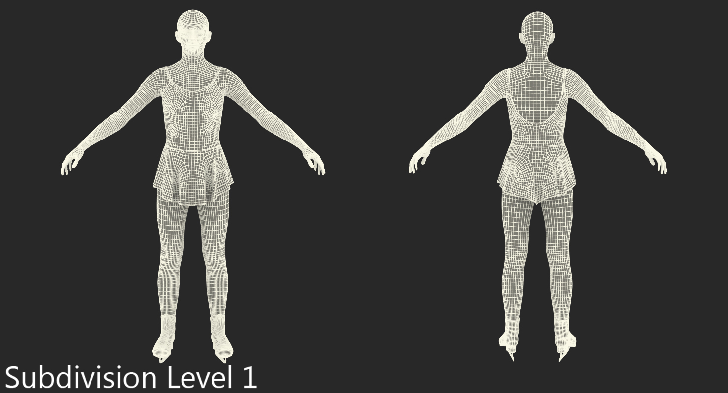 3D model Female Figure Skater
