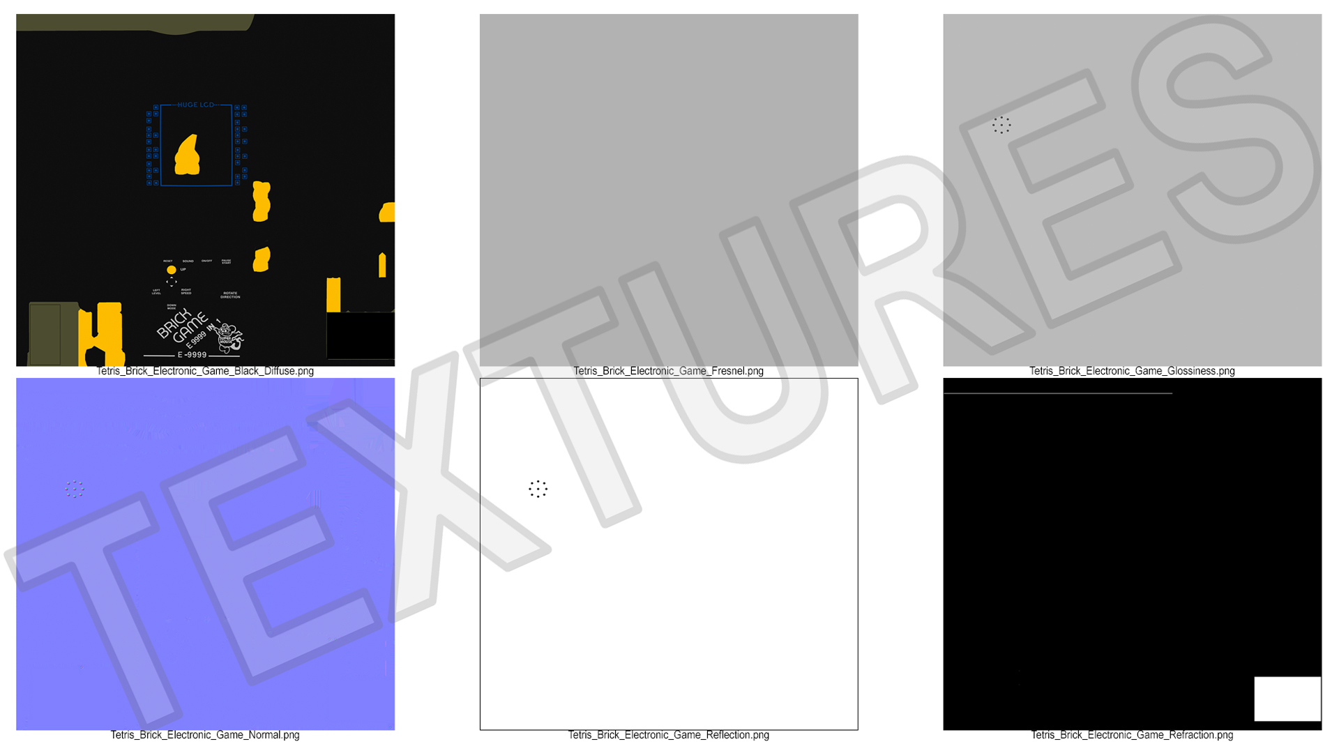 3D Brick Game Tetris Black model