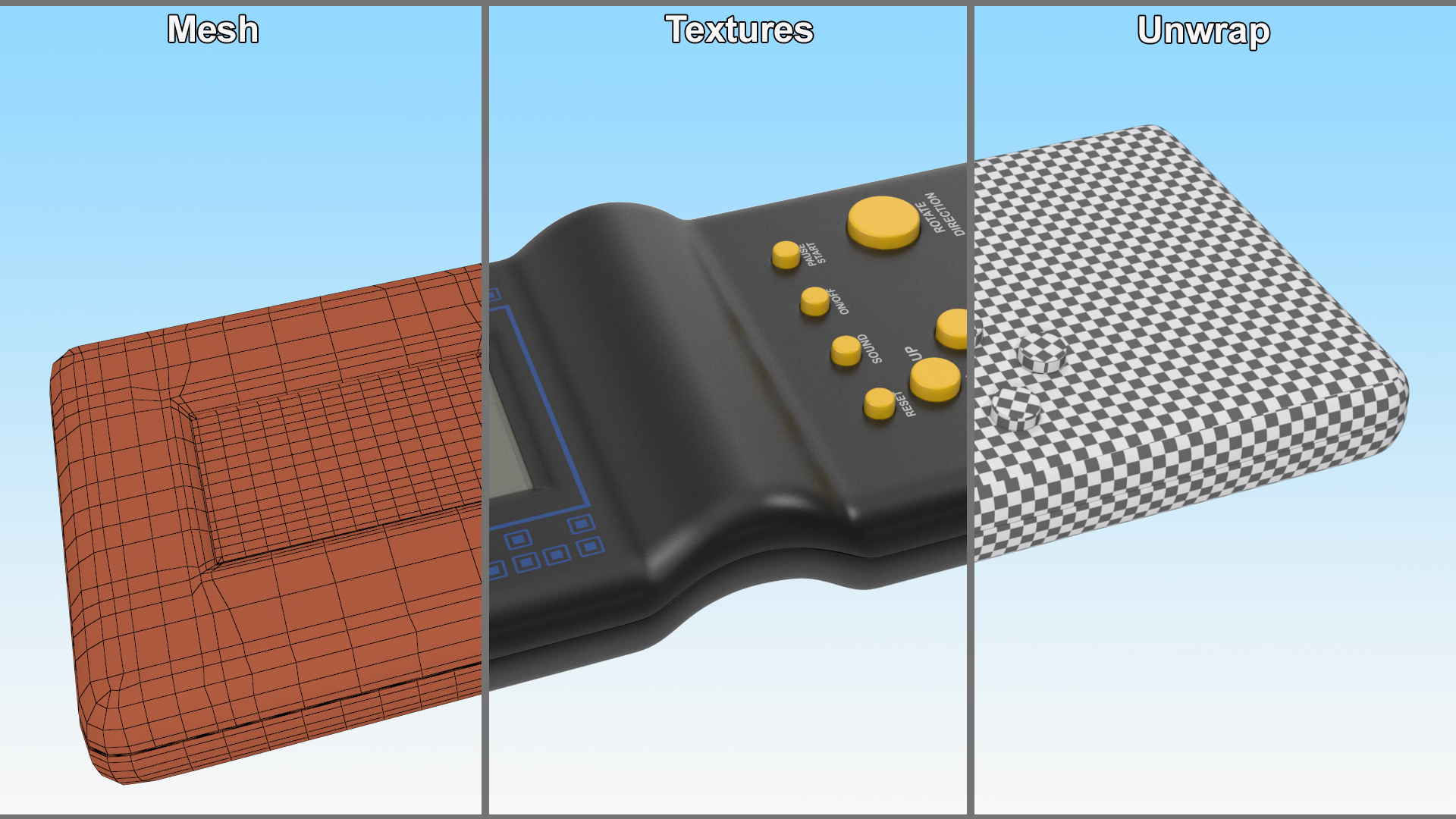 3D Brick Game Tetris Black model