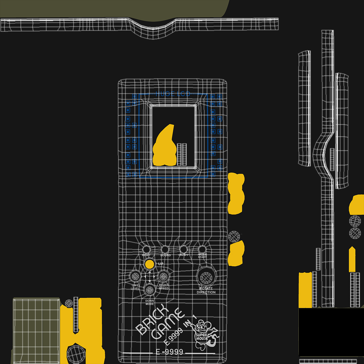 3D Brick Game Tetris Black model