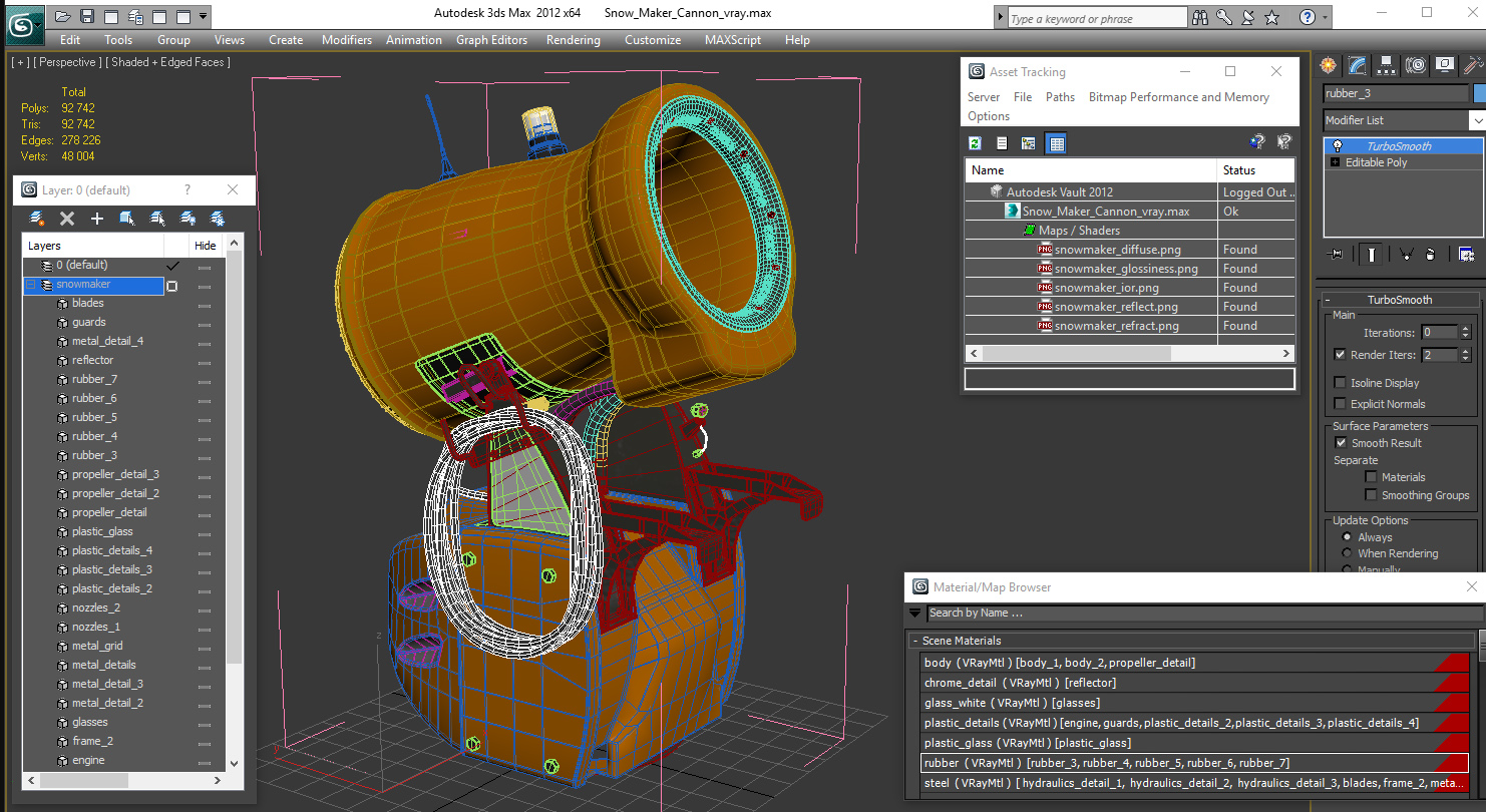 Snow Maker Cannon 3D