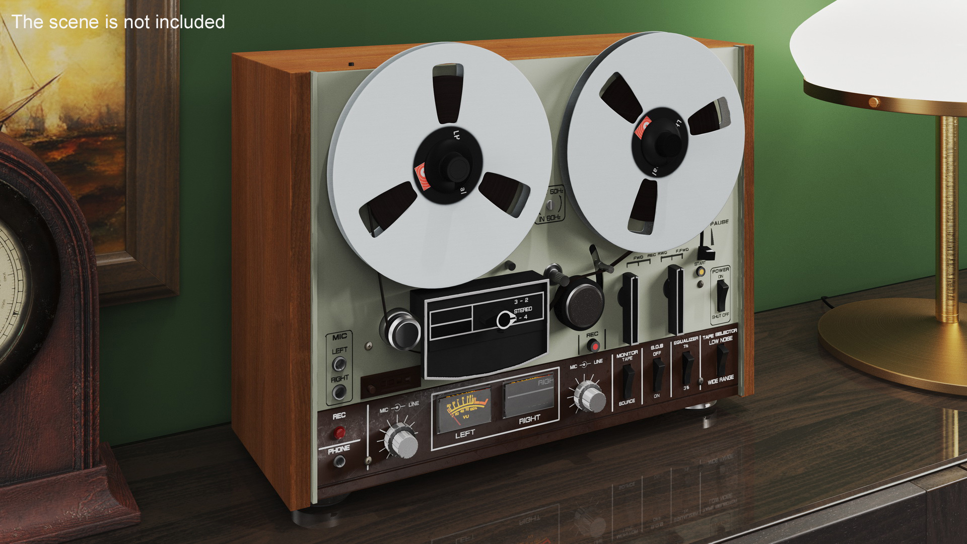 Retro Reel-to-Reel Tape Recorder 3D