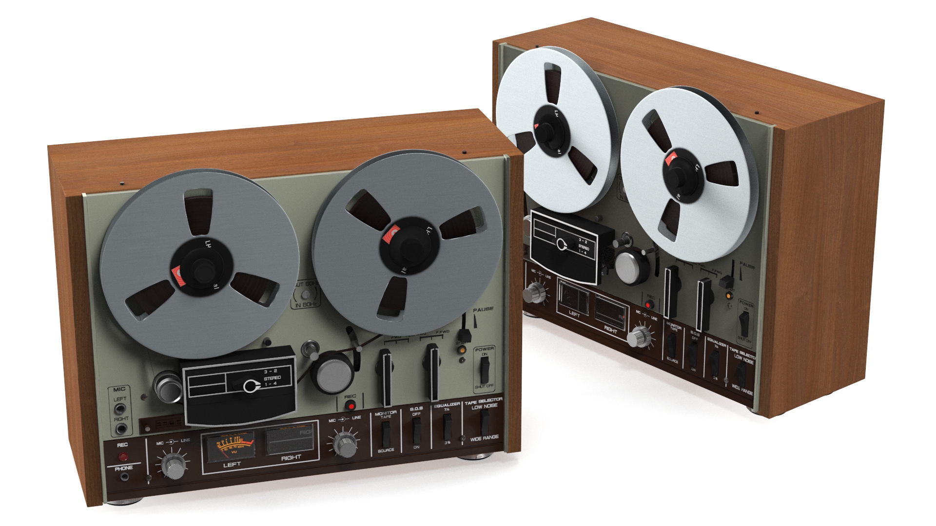 Retro Reel-to-Reel Tape Recorder 3D