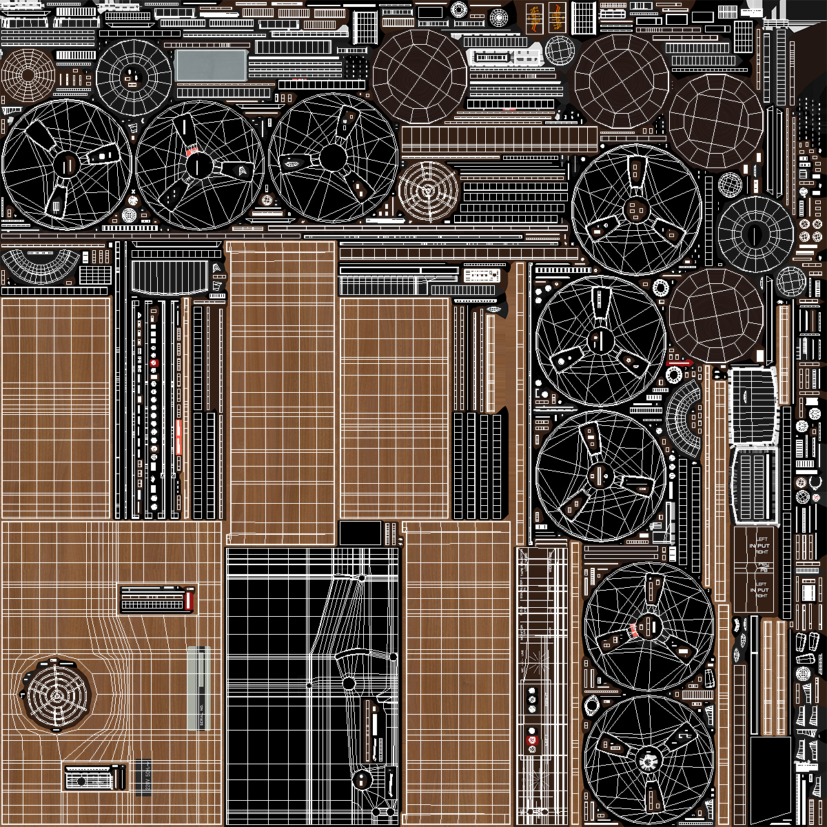 Retro Reel-to-Reel Tape Recorder 3D
