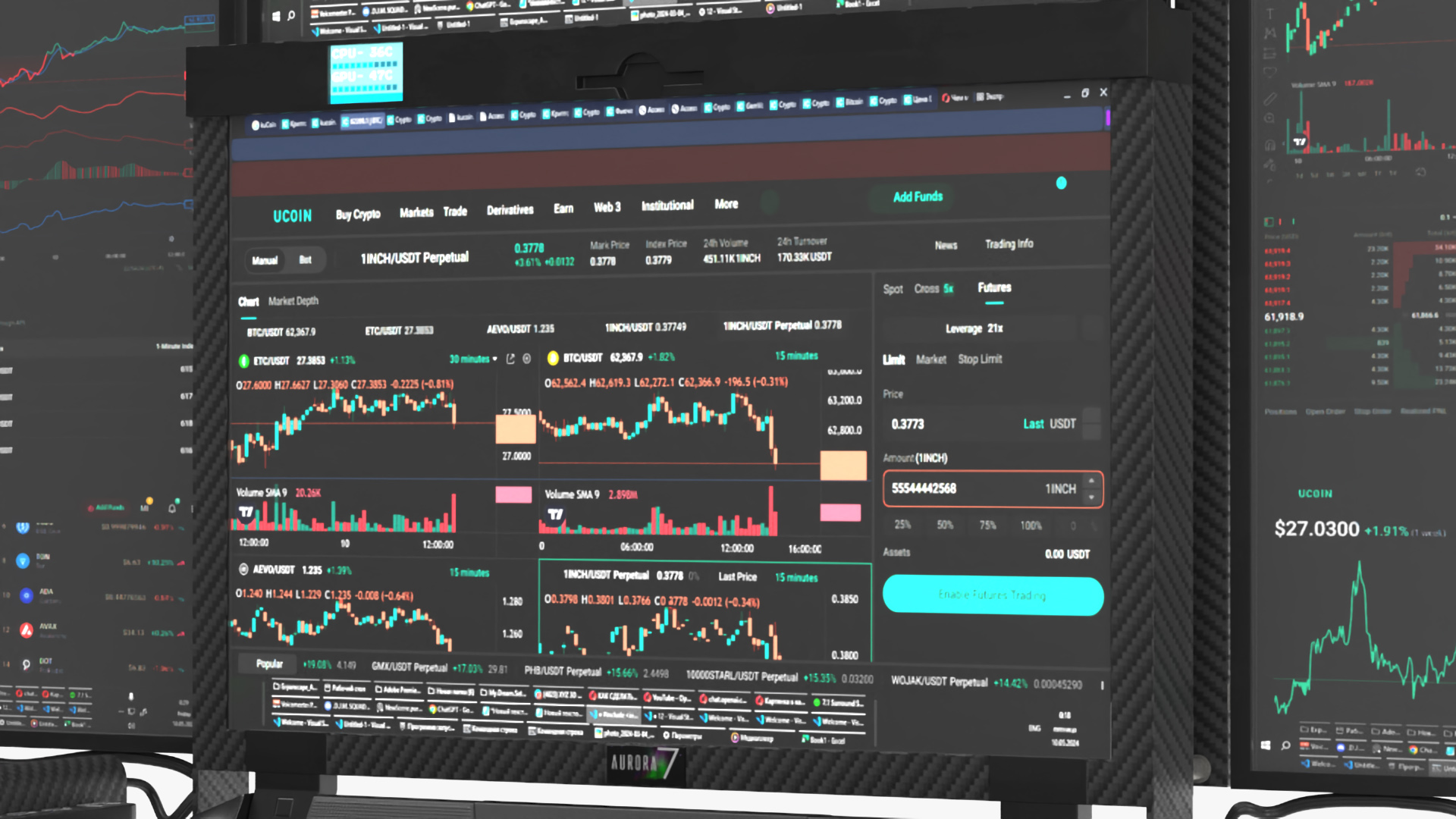3D Laptop Expanscape Aurora with Miner Software Rigged