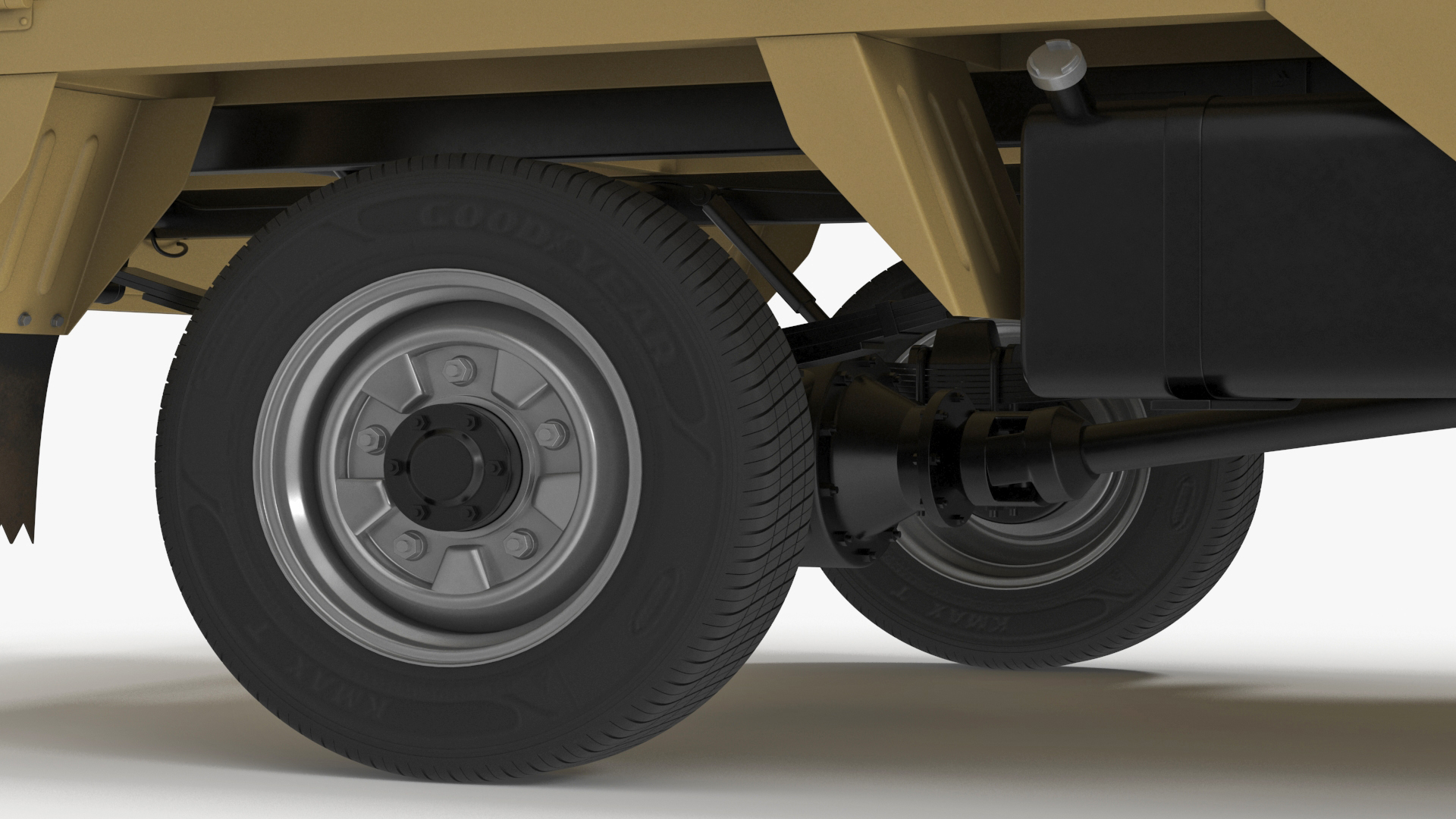 Three Wheel Cargo Tuk-Tuk with Open Body Rigged 3D