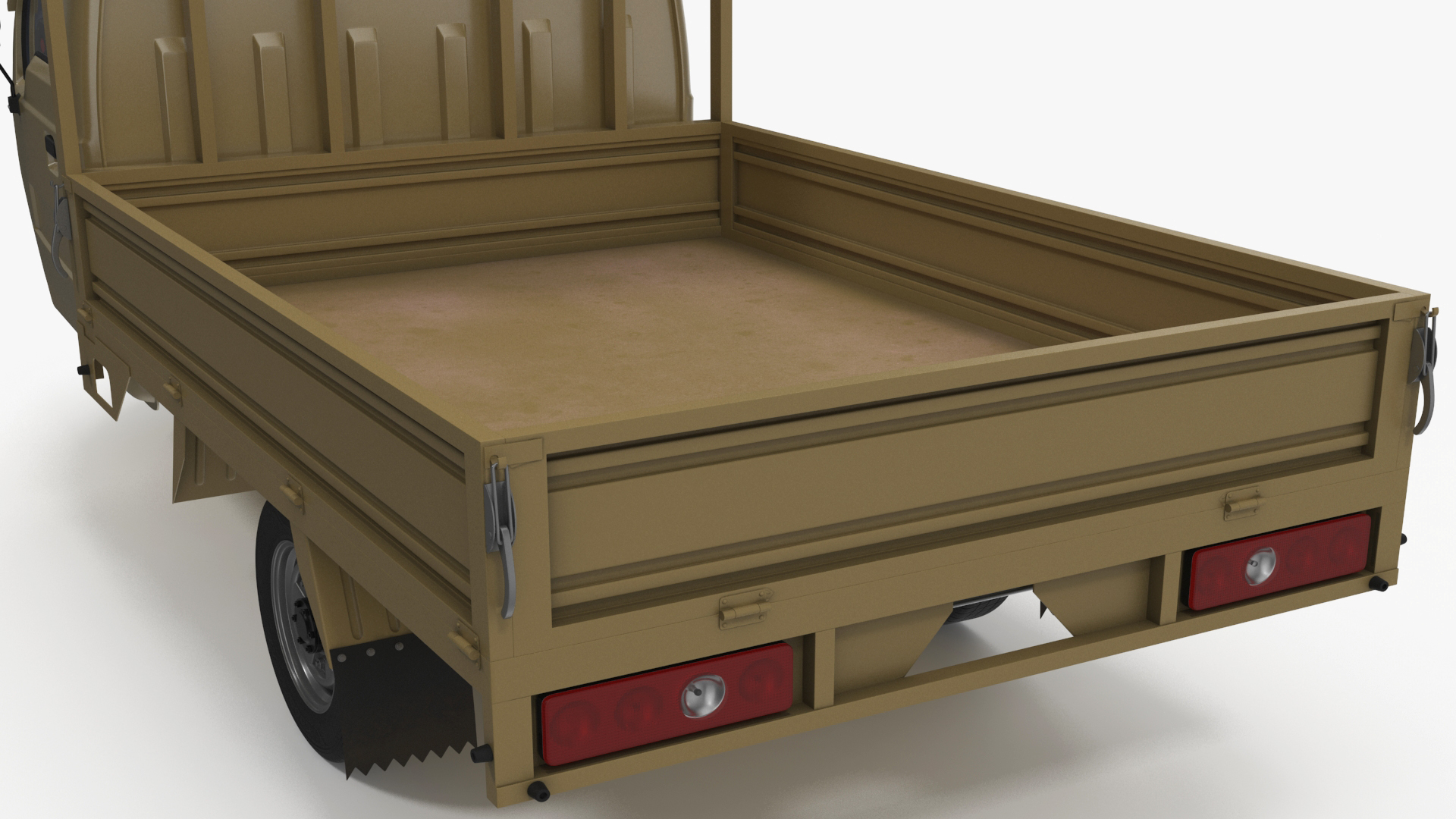 Three Wheel Cargo Tuk-Tuk with Open Body Rigged 3D