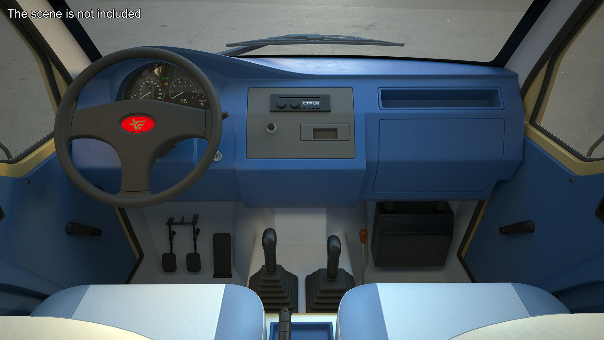 Three Wheel Cargo Tuk-Tuk with Open Body Rigged 3D