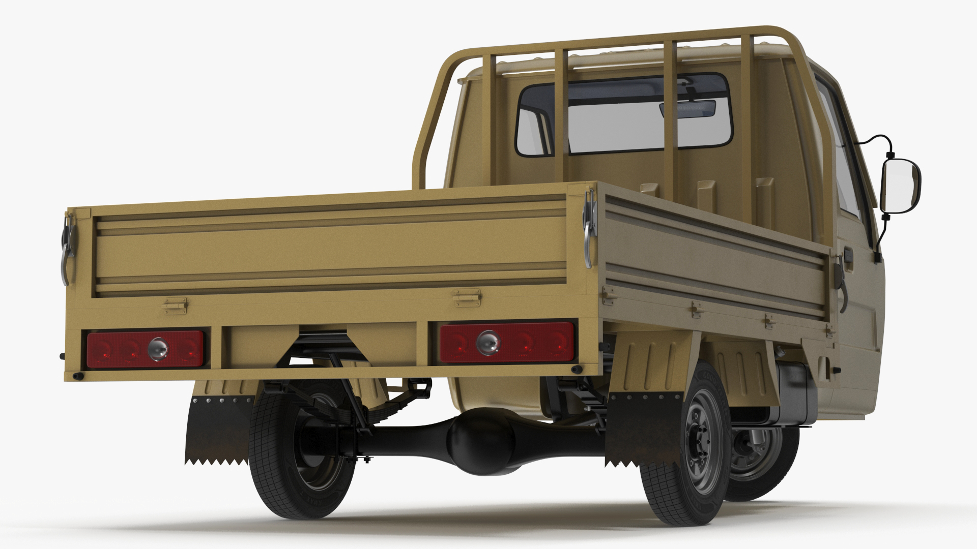 Three Wheel Cargo Tuk-Tuk with Open Body Rigged 3D
