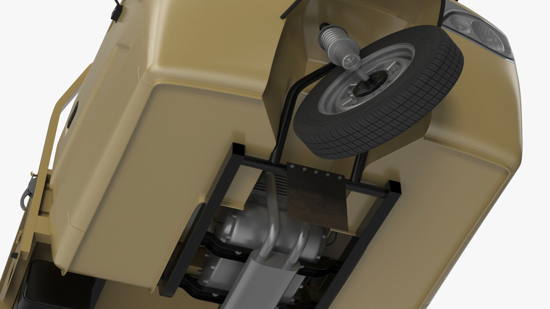 Three Wheel Cargo Tuk-Tuk with Open Body Rigged 3D