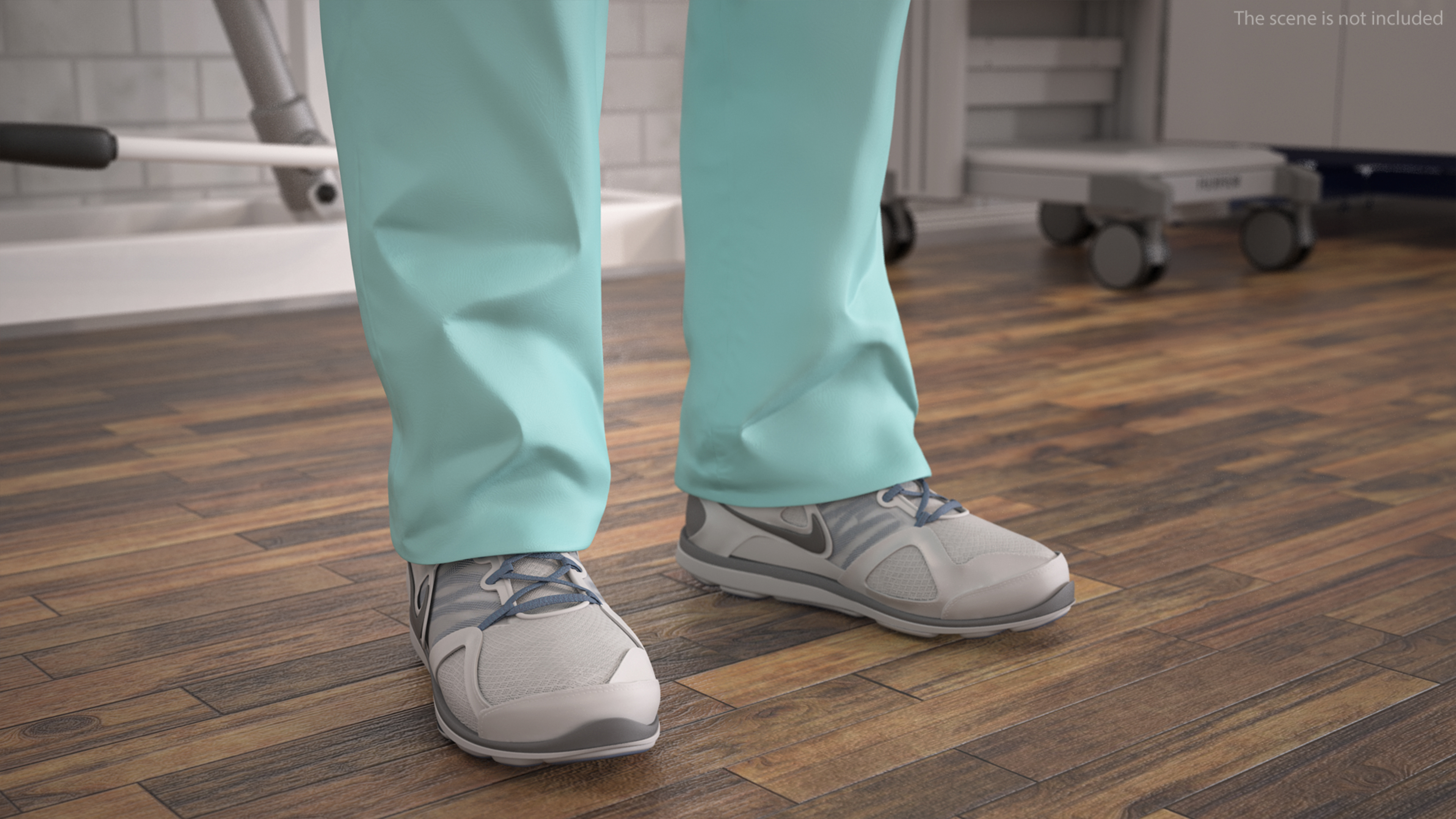 3D Female Doctor Wearing Surgical Mask Rigged for Cinema 4D