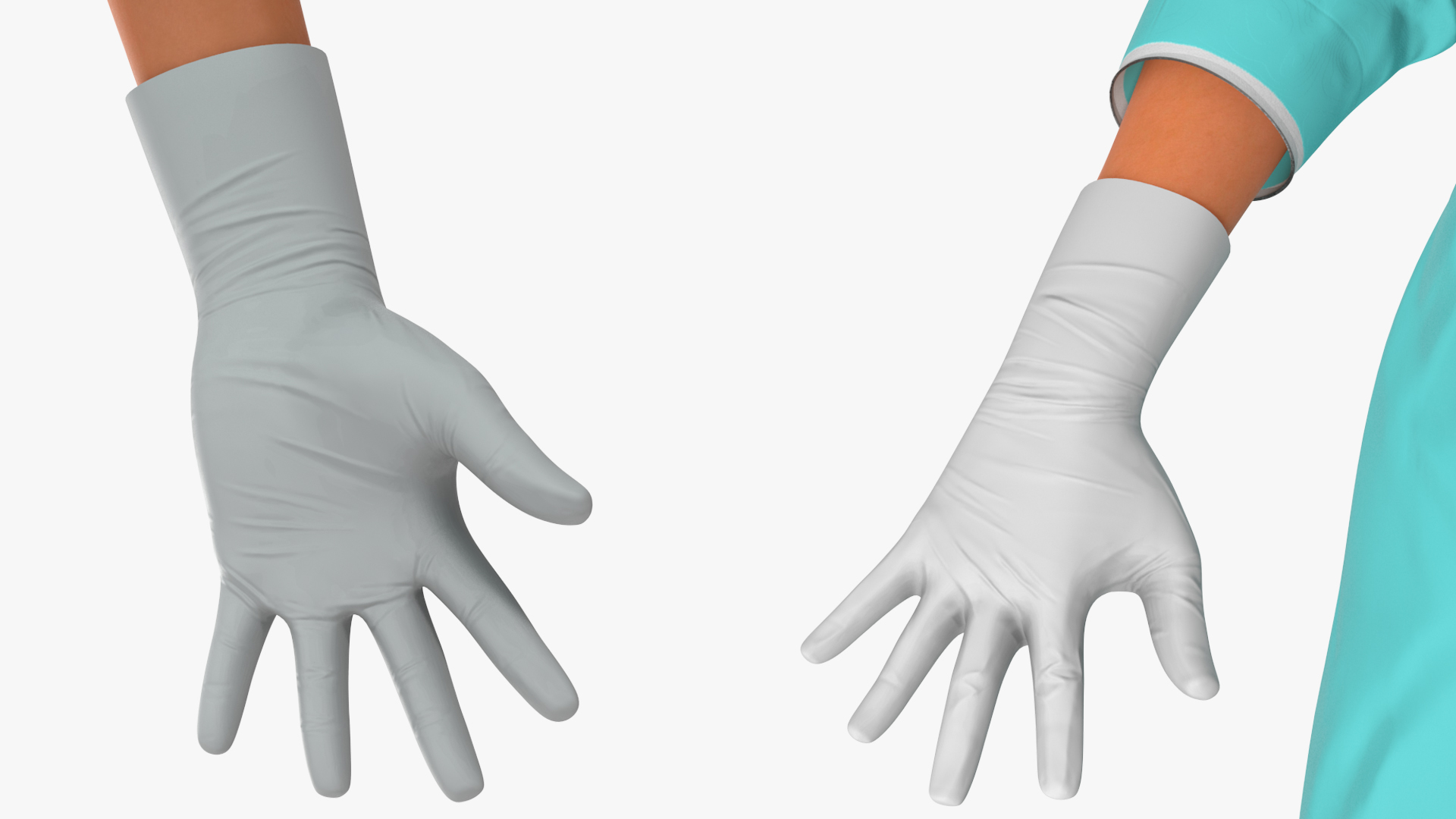 3D Female Doctor Wearing Surgical Mask Rigged for Cinema 4D