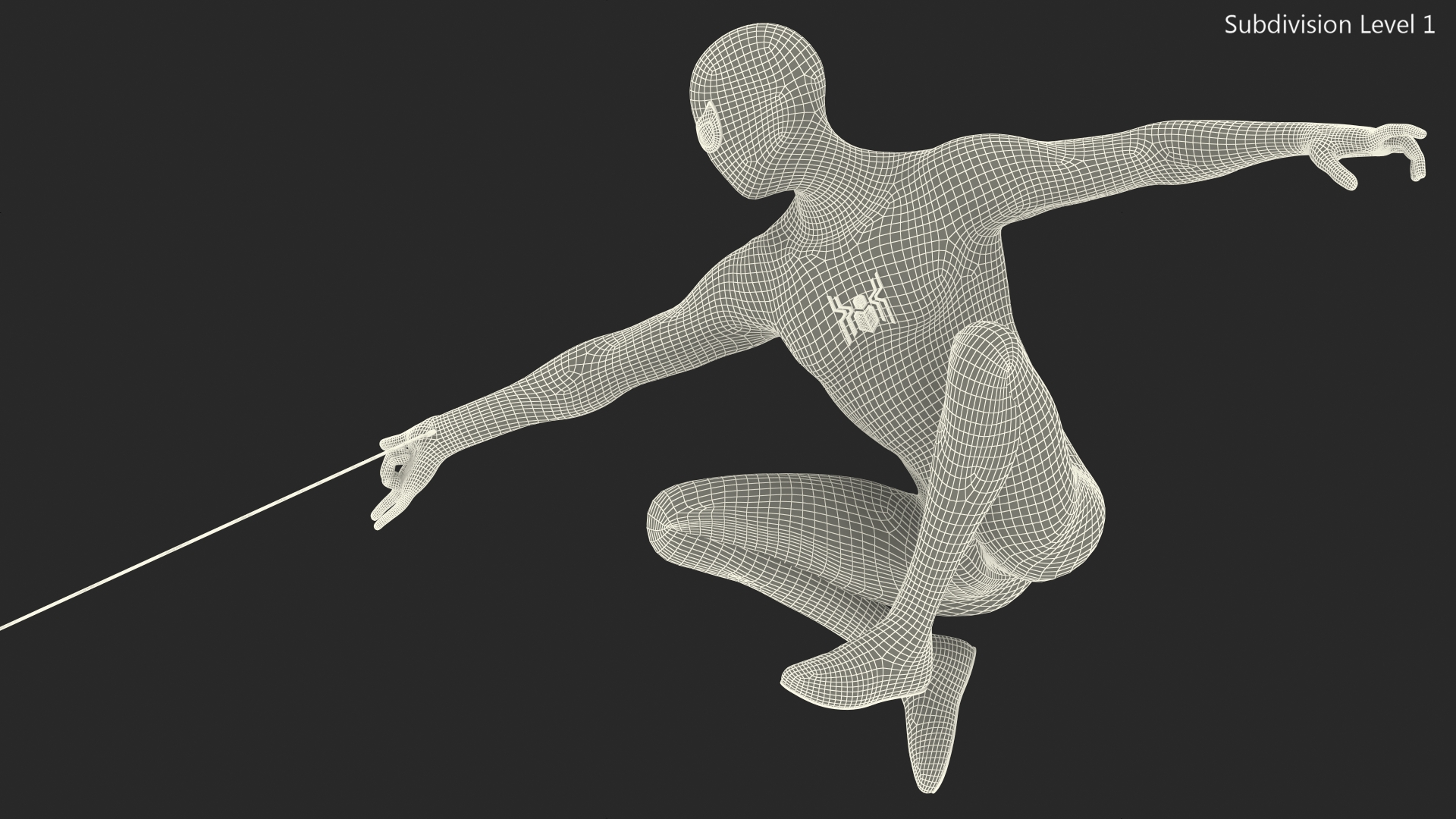 3D Spider Man Firing Web