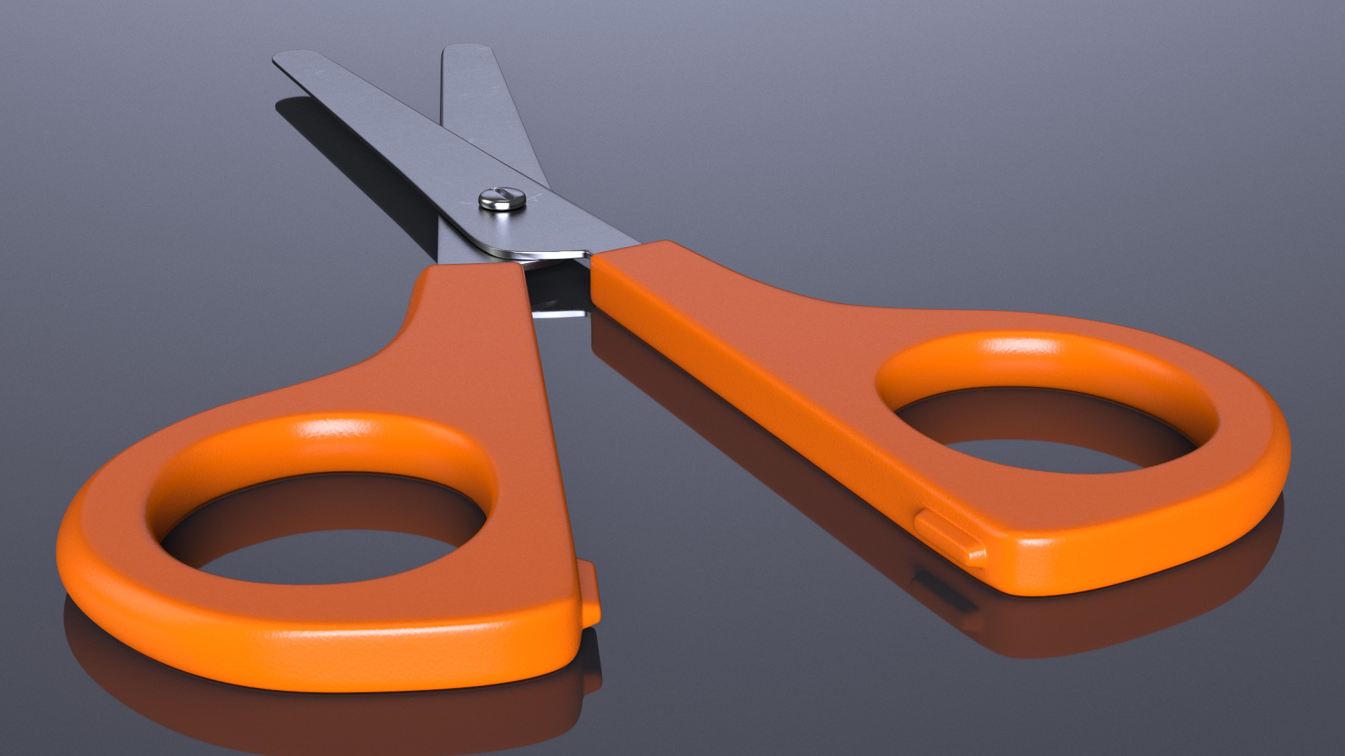 3D Colorful School Scissors Set model