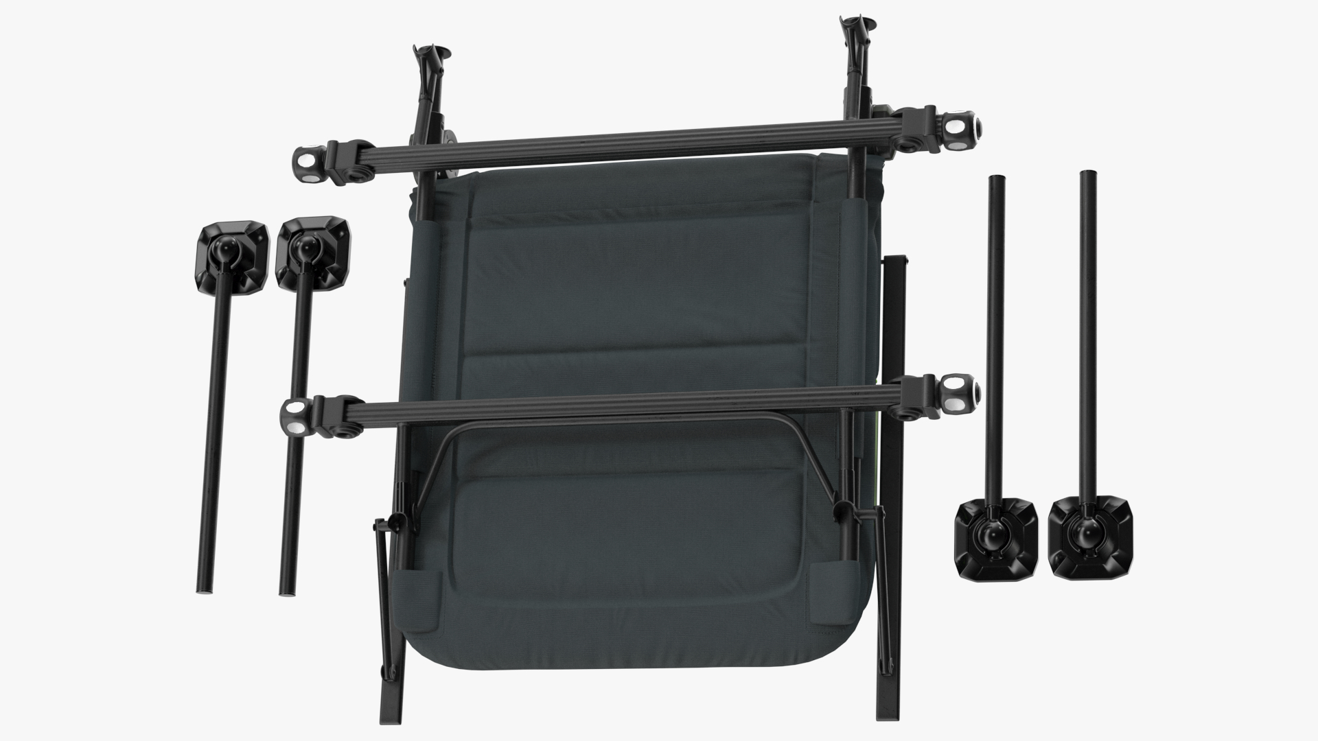 3D Fishing Folding Chair Folded Blue model