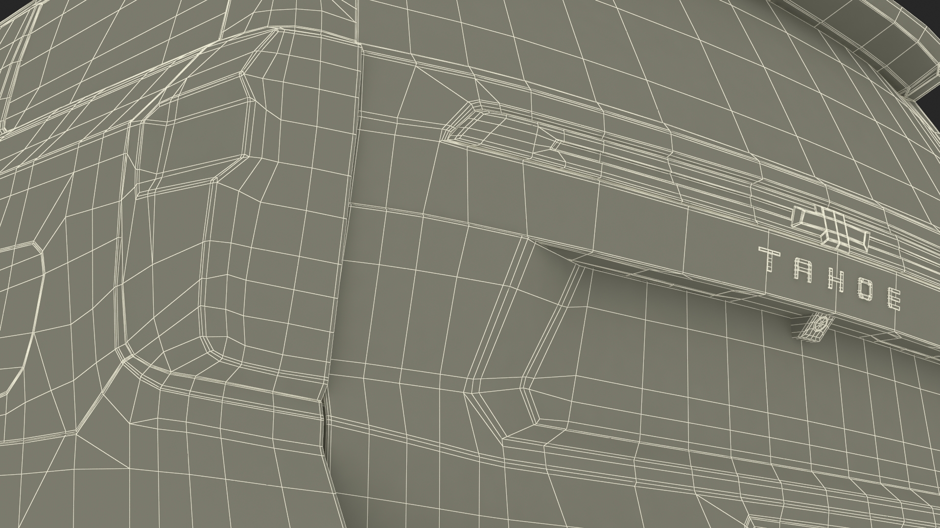 3D SUV Chevrolet Tahoe 2024 Black Simplified