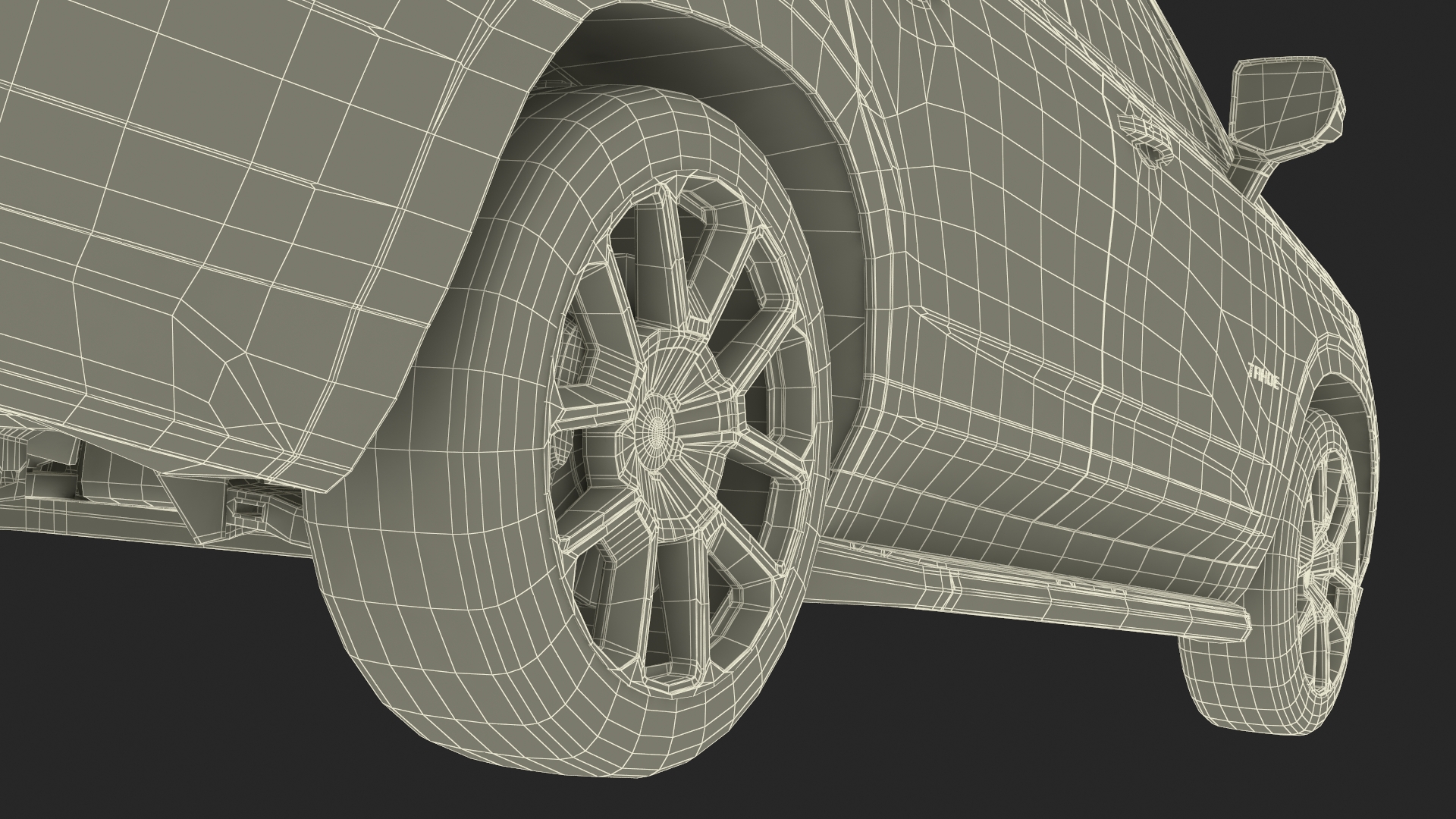 3D SUV Chevrolet Tahoe 2024 Black Simplified