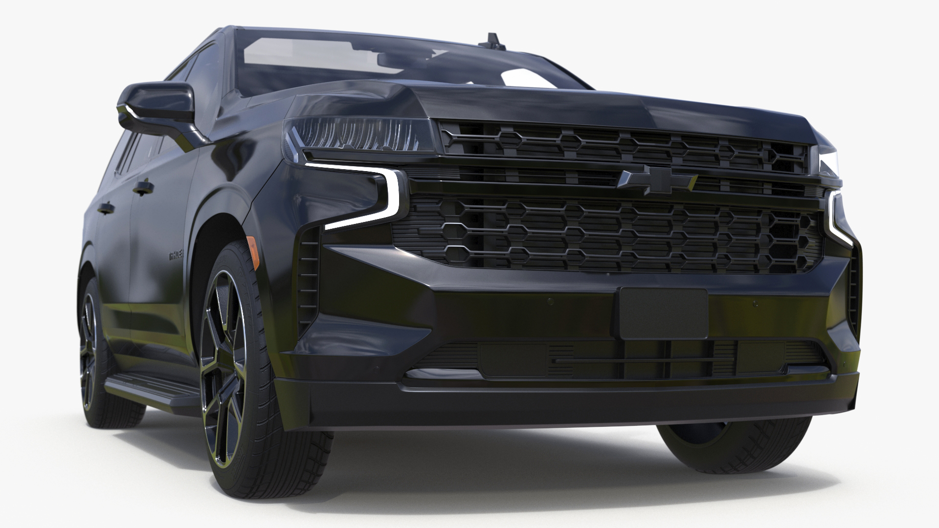3D SUV Chevrolet Tahoe 2024 Black Simplified