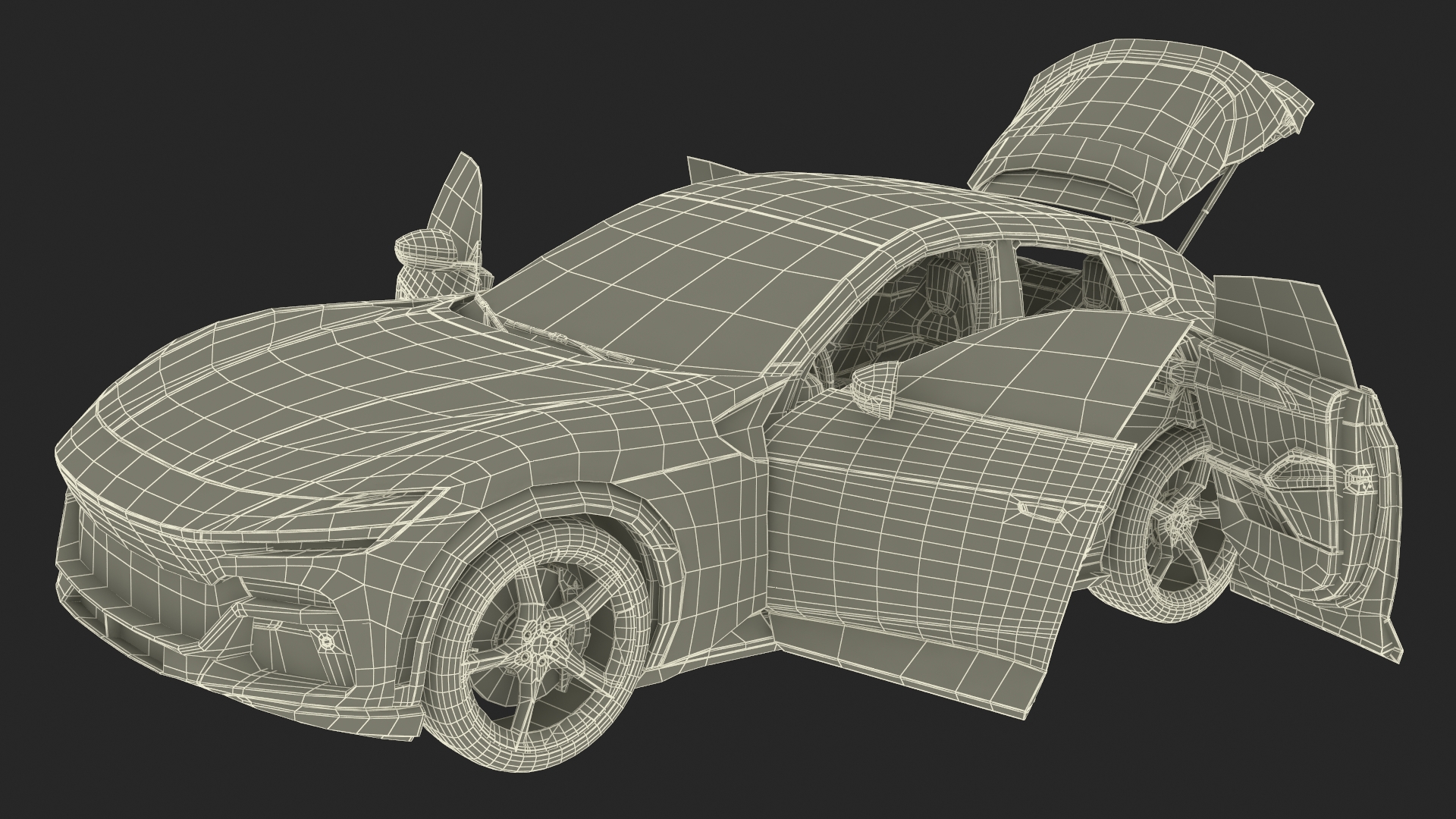 3D Extreme Sports Crossover Vehicle Olive model