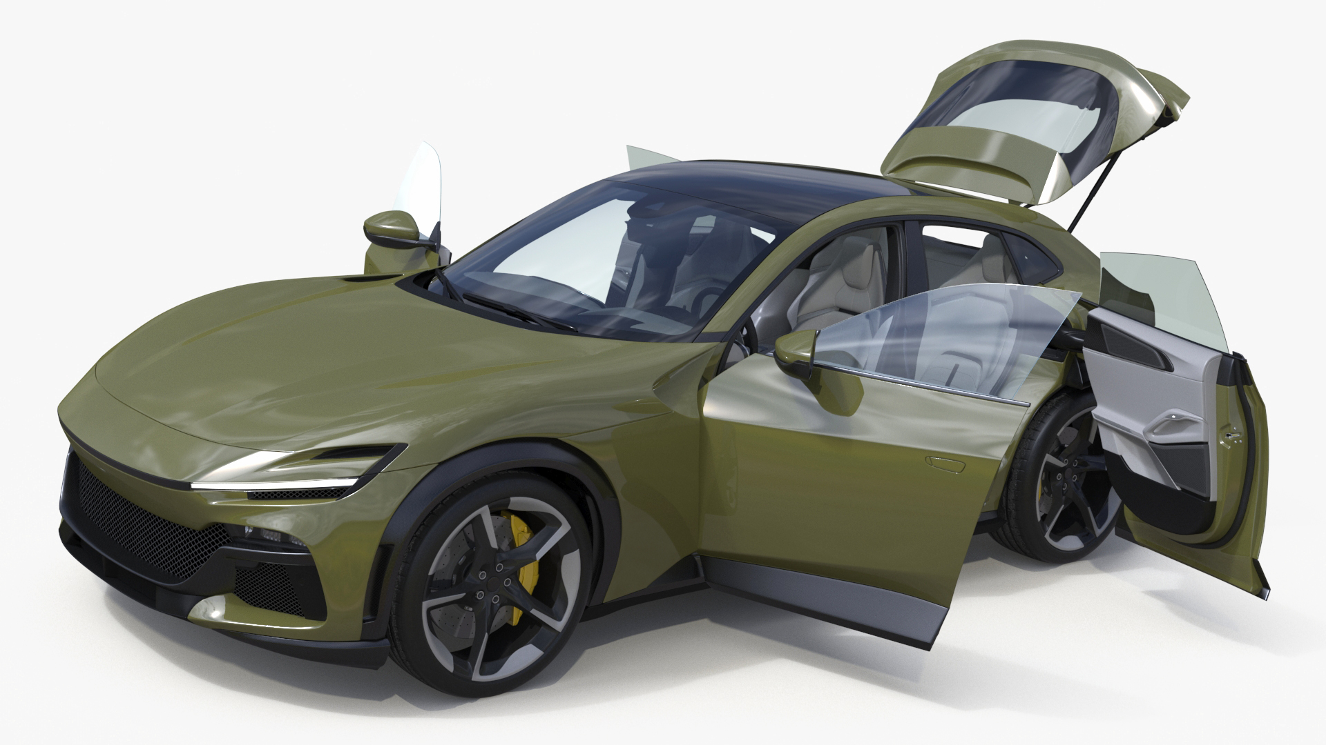 3D Extreme Sports Crossover Vehicle Olive model