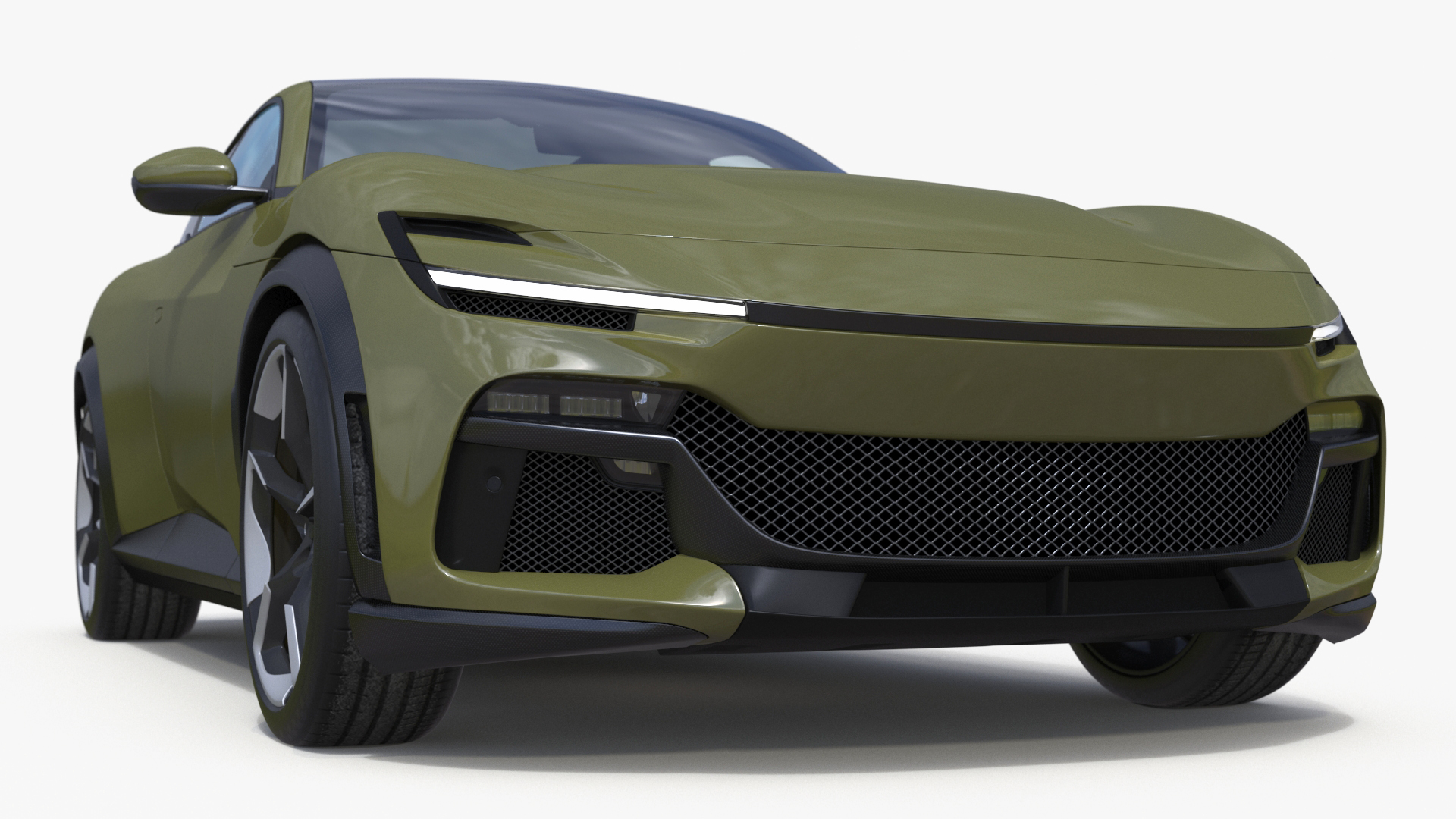 3D Extreme Sports Crossover Vehicle Olive model