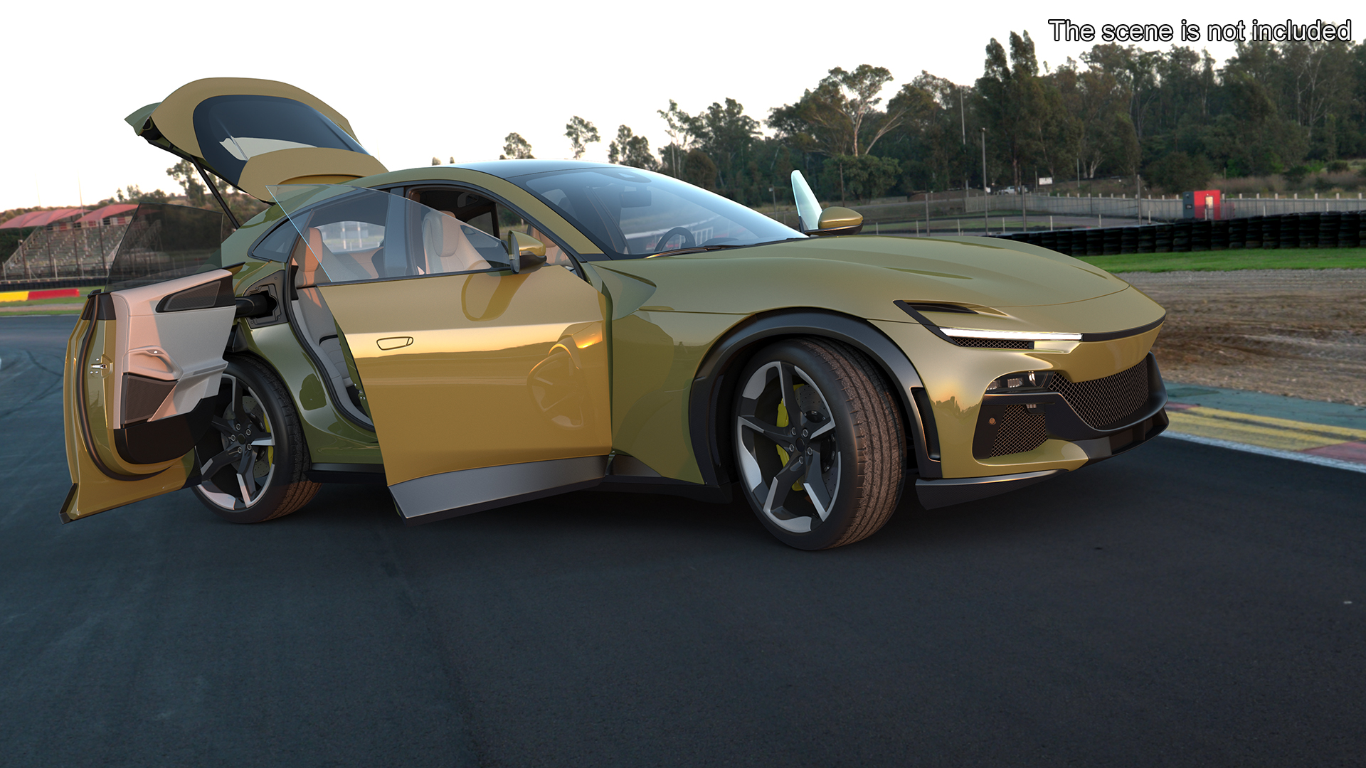 3D Extreme Sports Crossover Vehicle Olive model