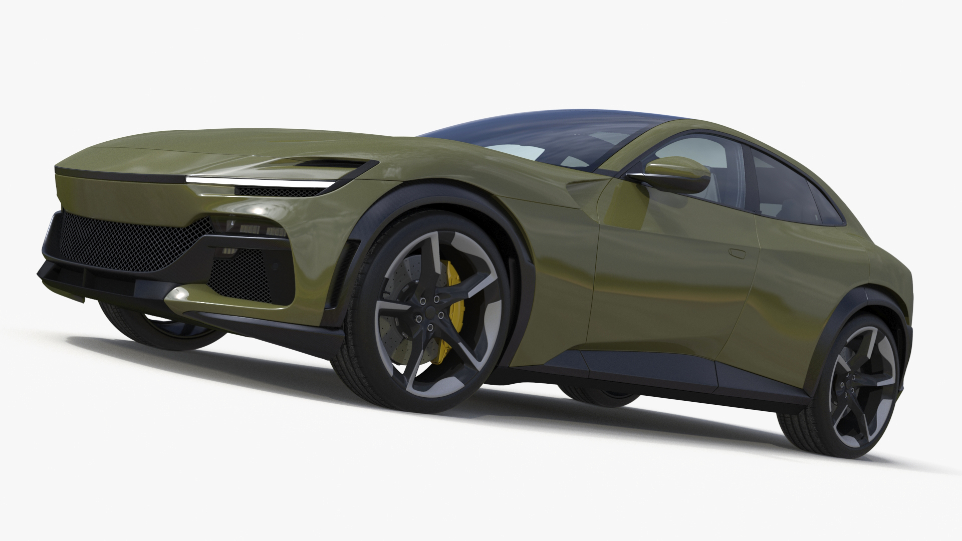 3D Extreme Sports Crossover Vehicle Olive model