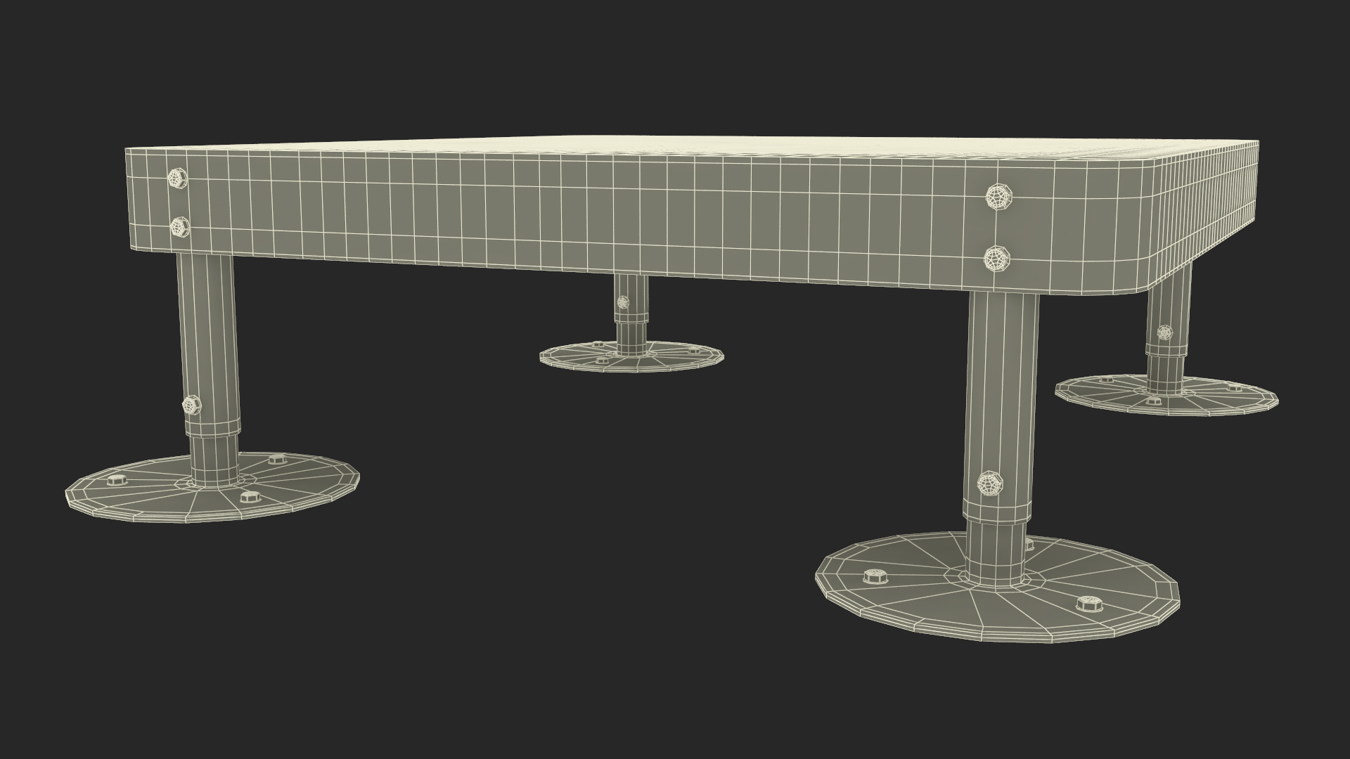 3D Dog Park Starter Table Green model