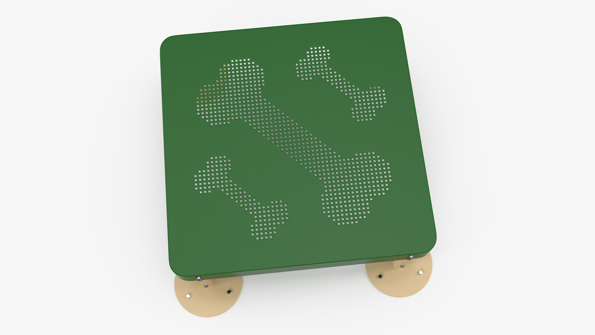 3D Dog Park Starter Table Green model