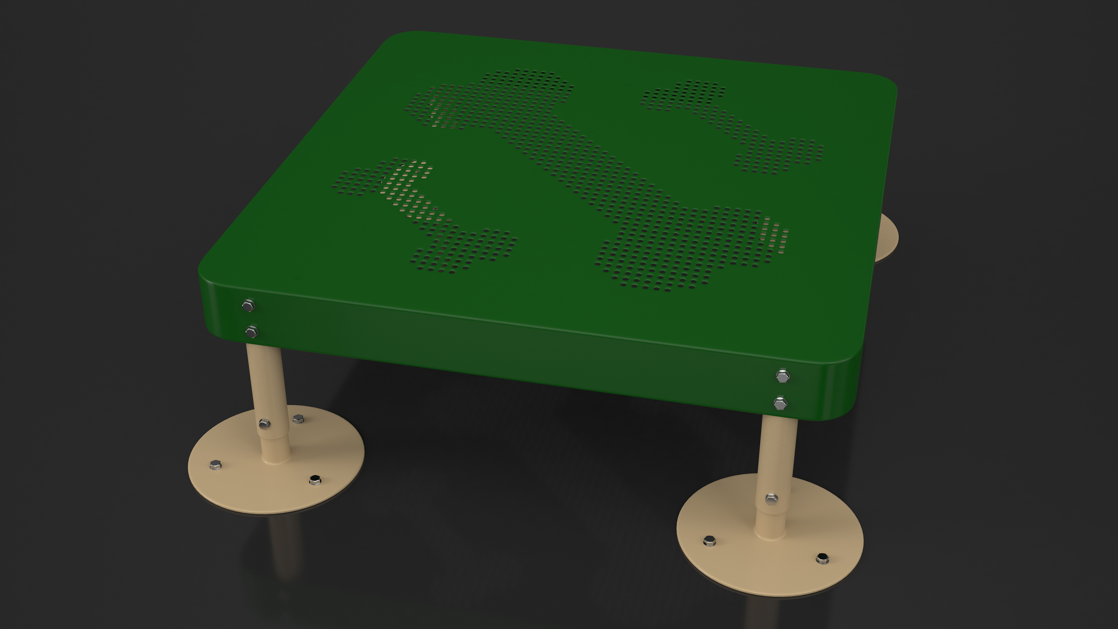 3D Dog Park Starter Table Green model